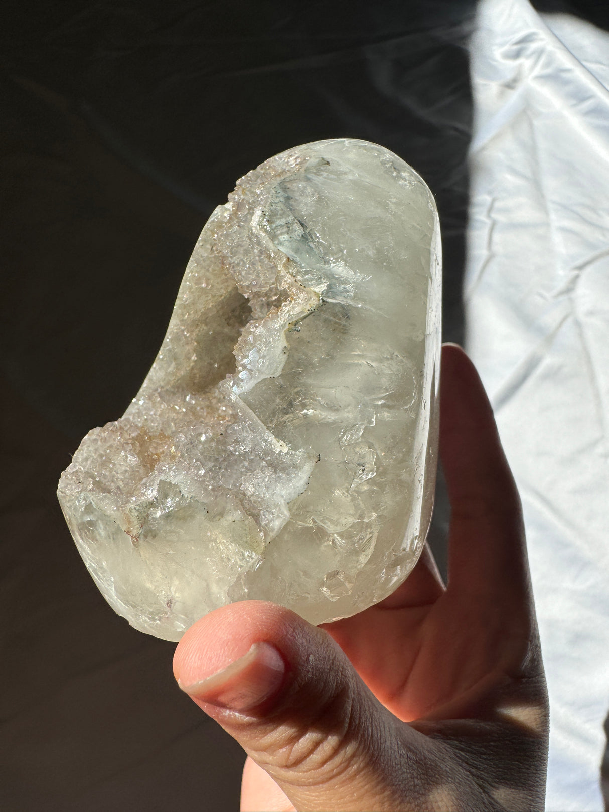 Druzy Minty Rainbow Amethyst Cut Base