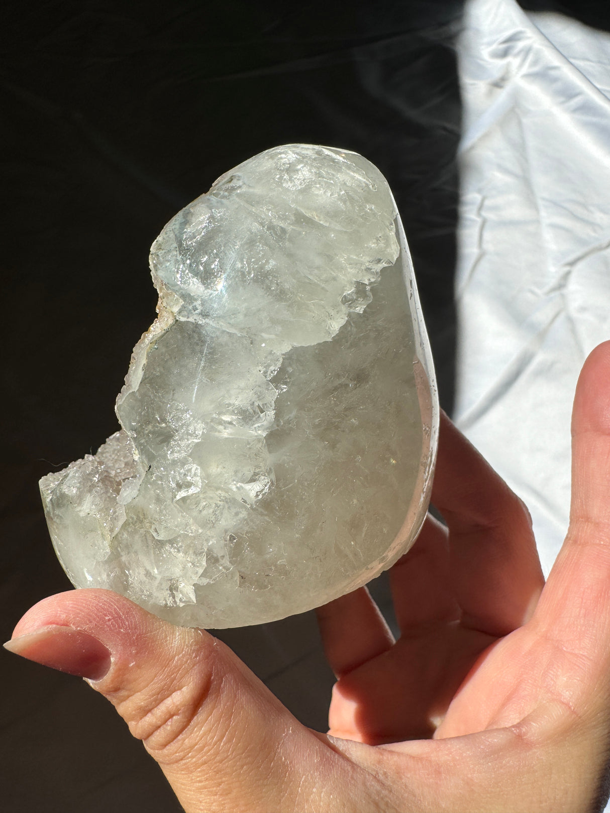 Druzy Minty Rainbow Amethyst Cut Base