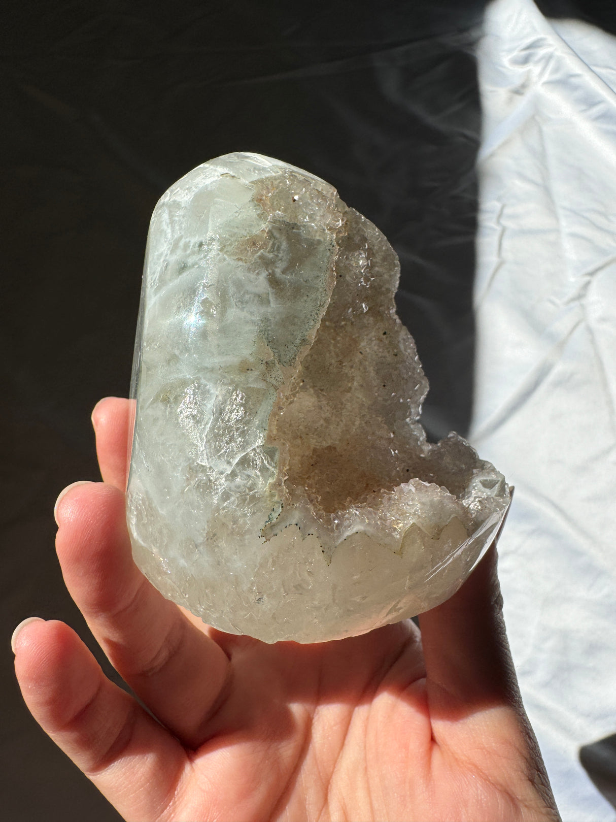 Druzy Minty Rainbow Amethyst Cut Base