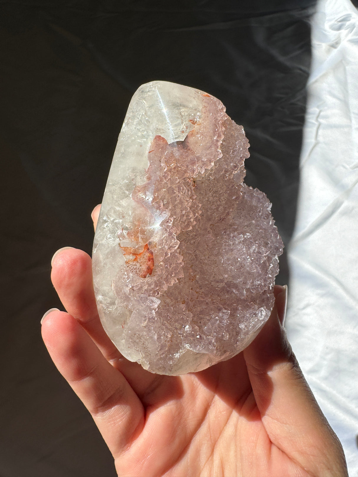 Lavender Rainbow Amethyst Cut Base