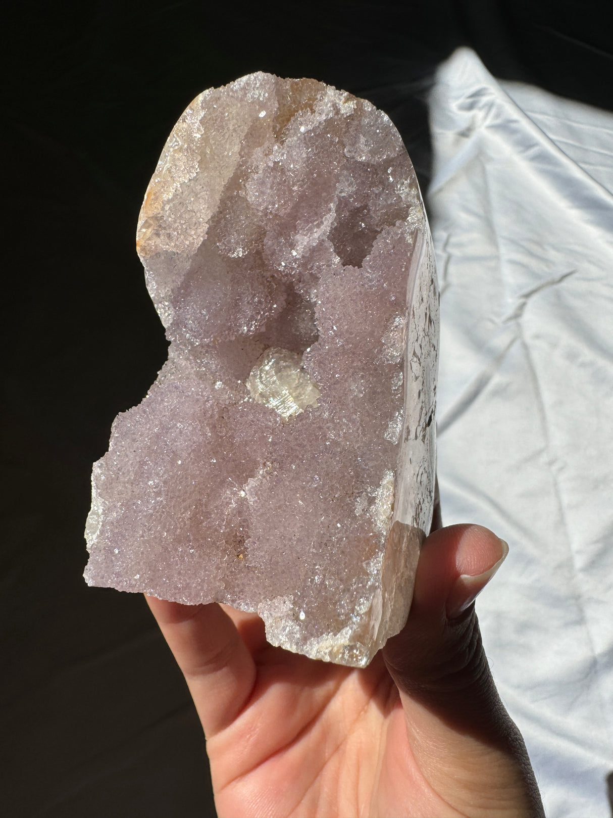 Lavender Rainbow Amethyst Cut Base