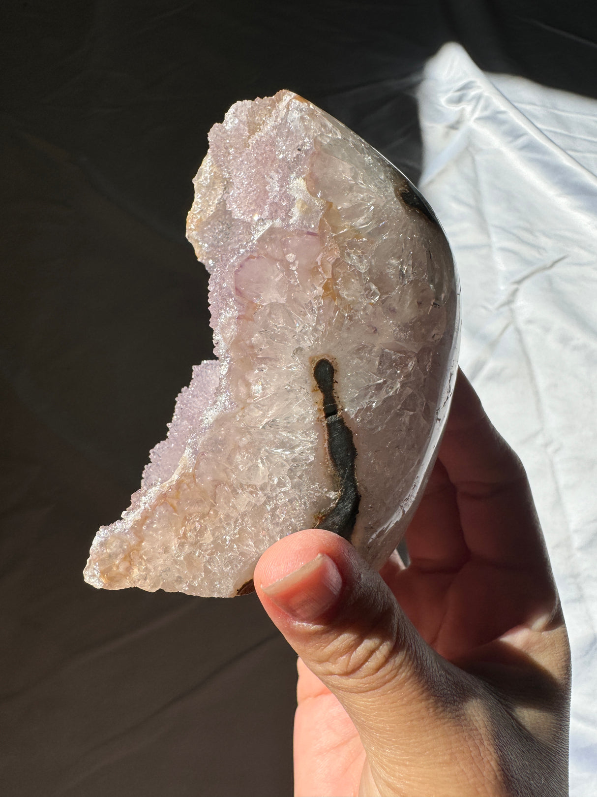 Lavender Rainbow Amethyst Cut Base