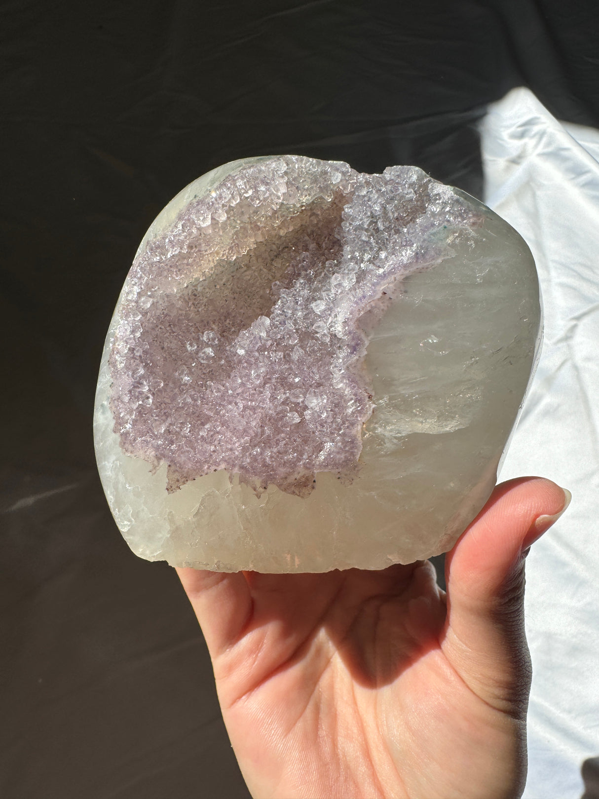 Lavender Rainbow Amethyst Cut Base