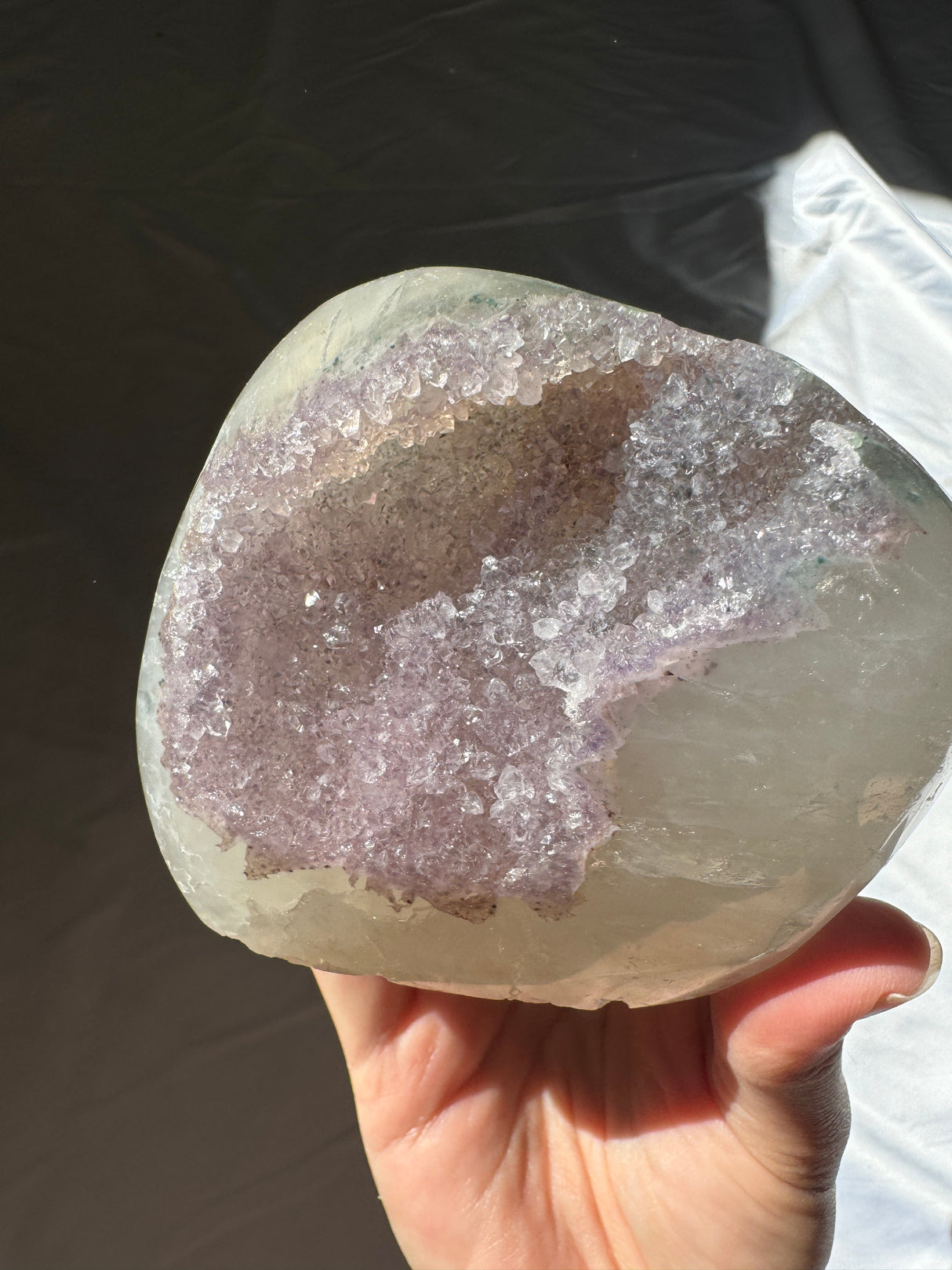 Lavender Rainbow Amethyst Cut Base