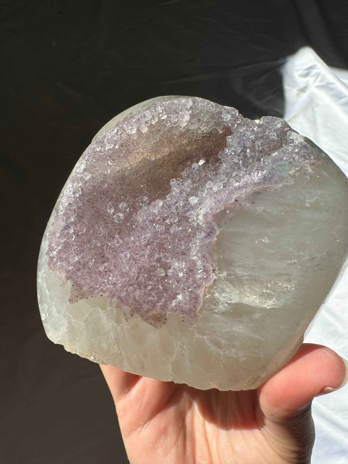 Lavender Rainbow Amethyst Cut Base
