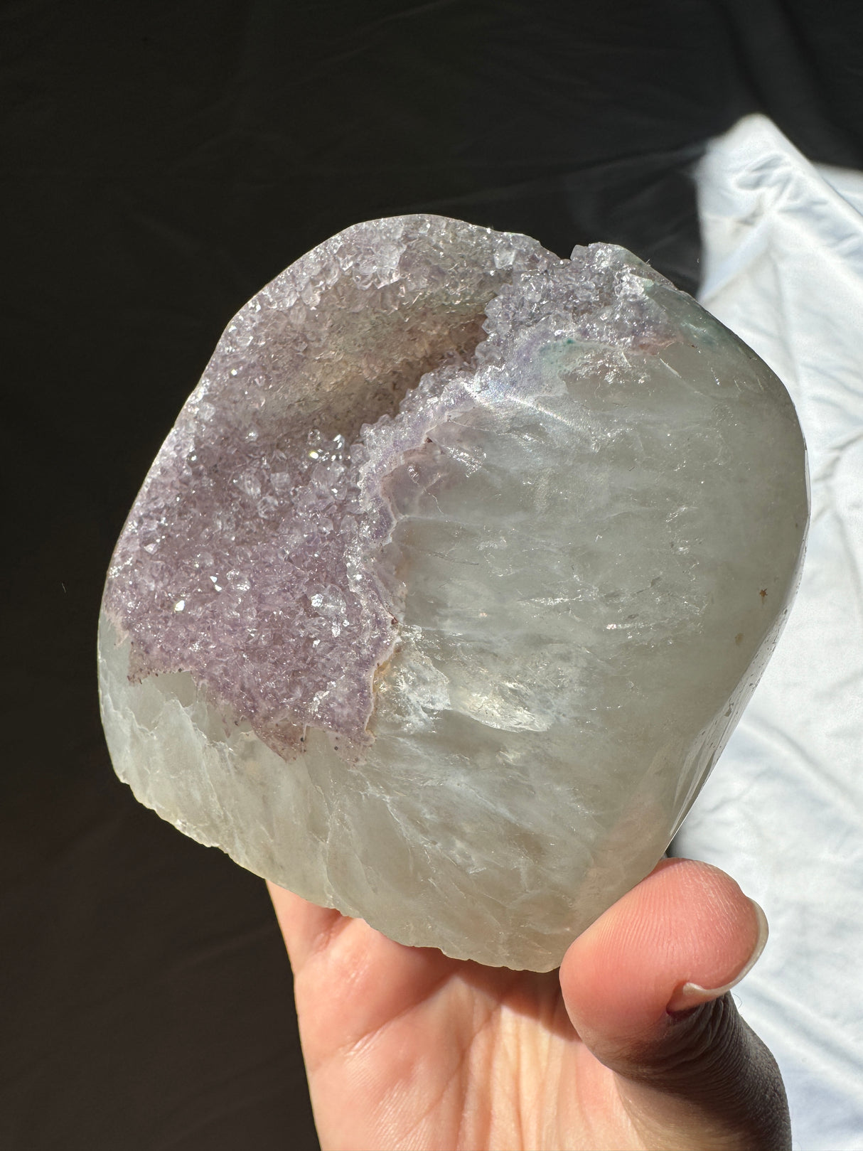 Lavender Rainbow Amethyst Cut Base