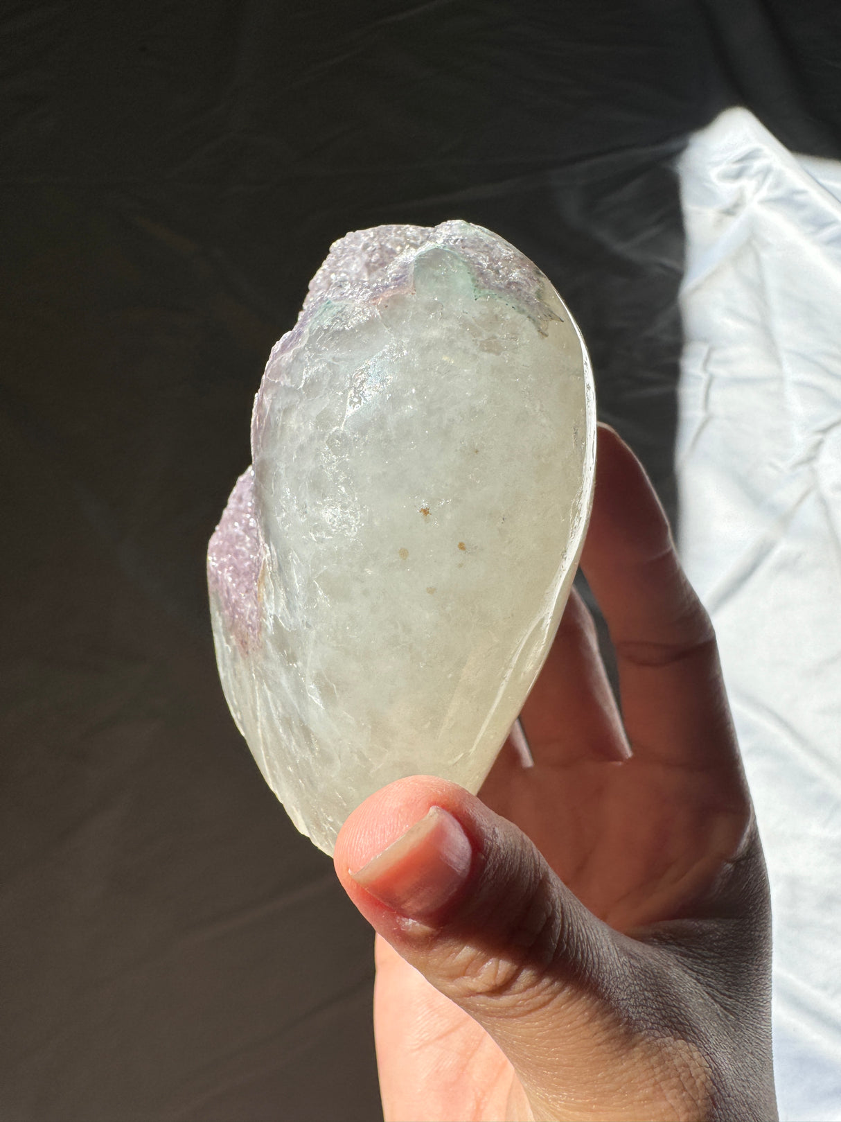 Lavender Rainbow Amethyst Cut Base