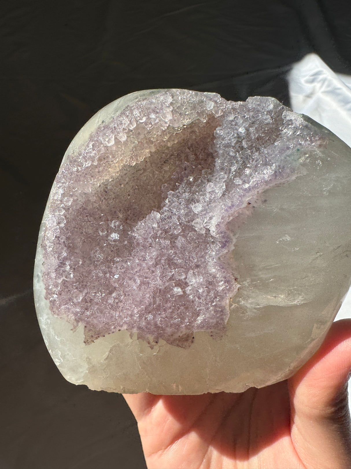 Lavender Rainbow Amethyst Cut Base