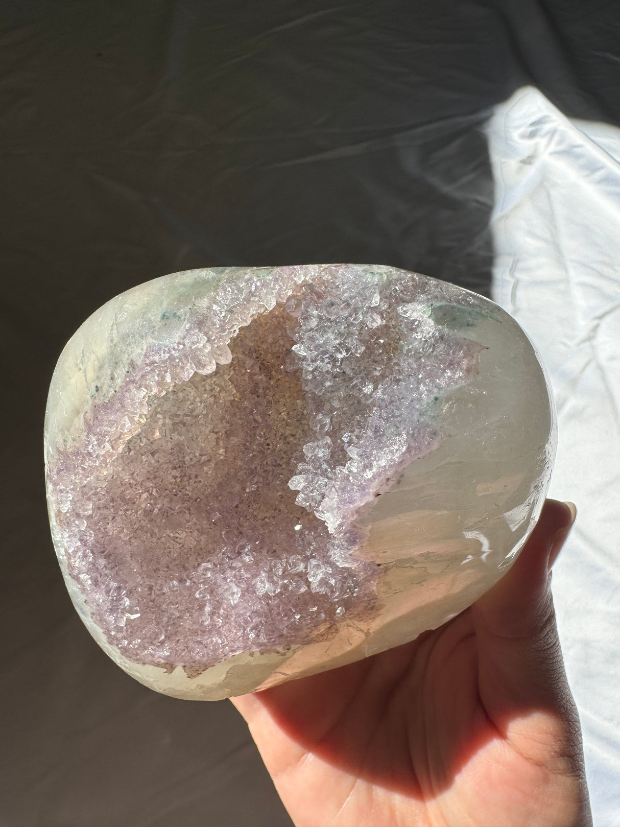 Lavender Rainbow Amethyst Cut Base