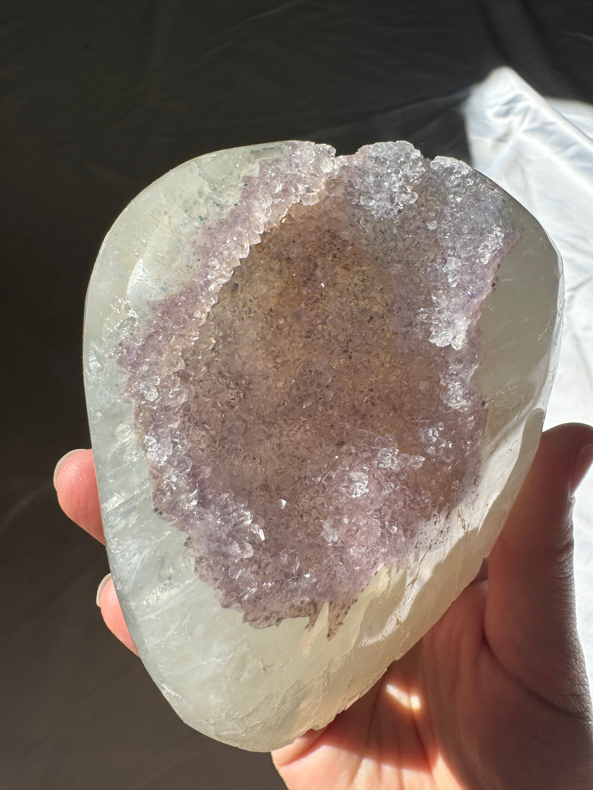 Lavender Rainbow Amethyst Cut Base