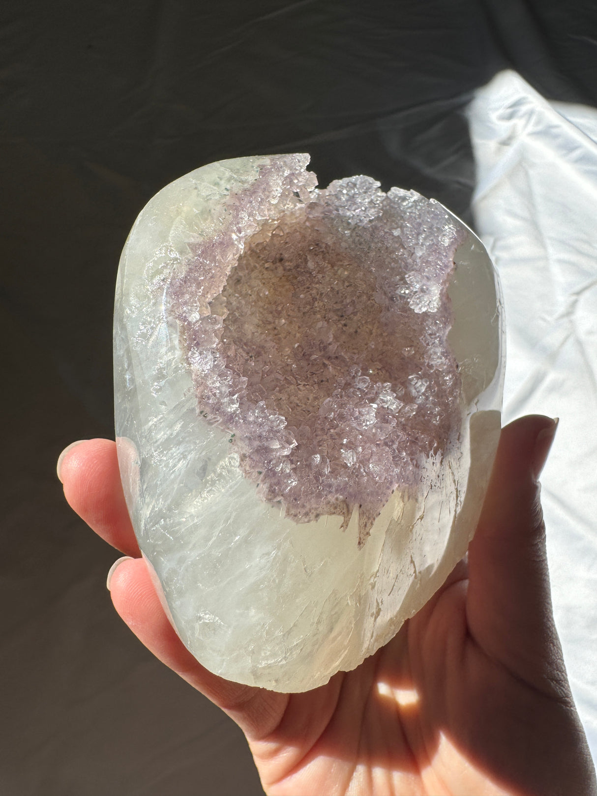 Lavender Rainbow Amethyst Cut Base