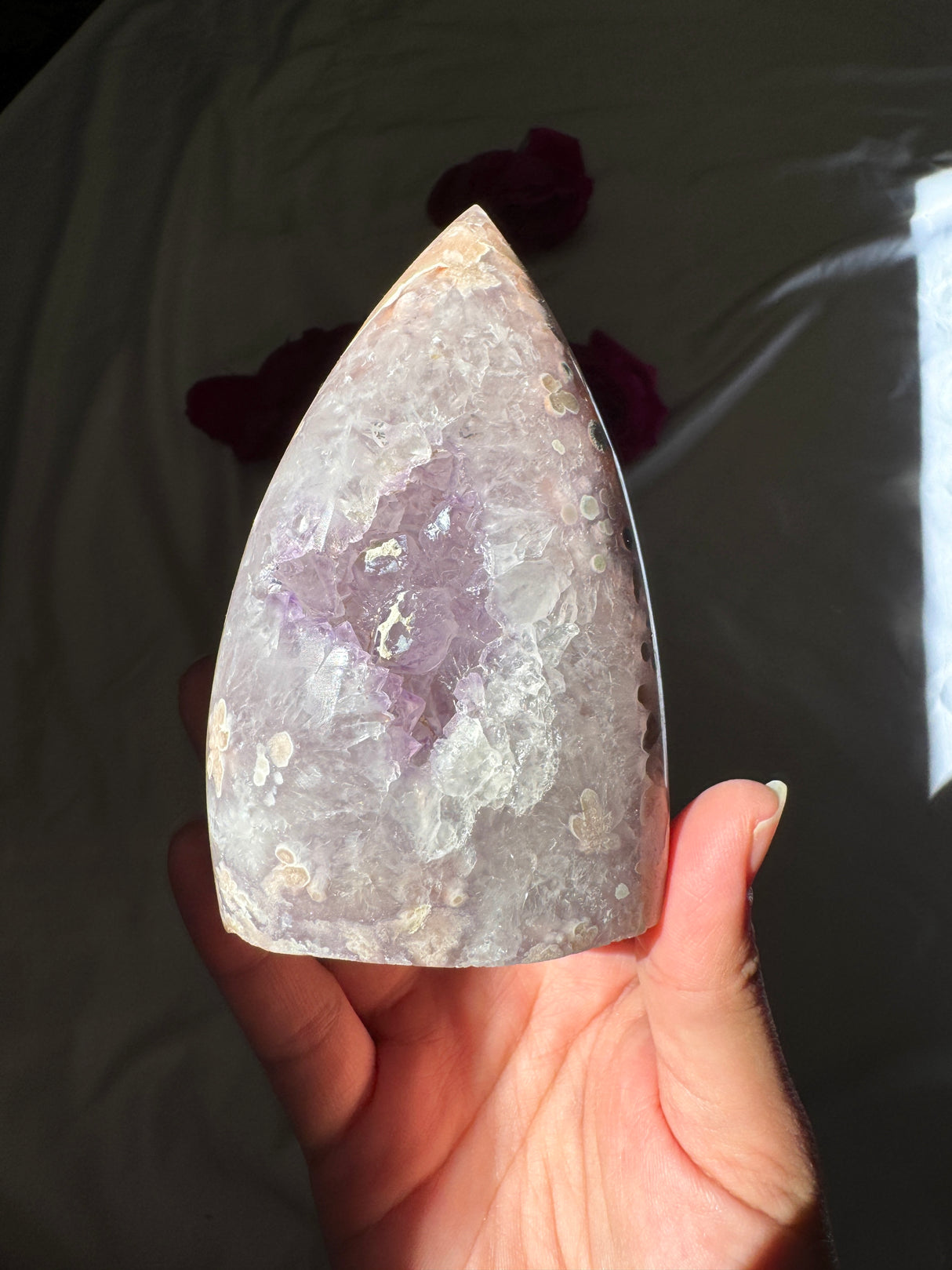 Flower Agate x Amethyst Flame