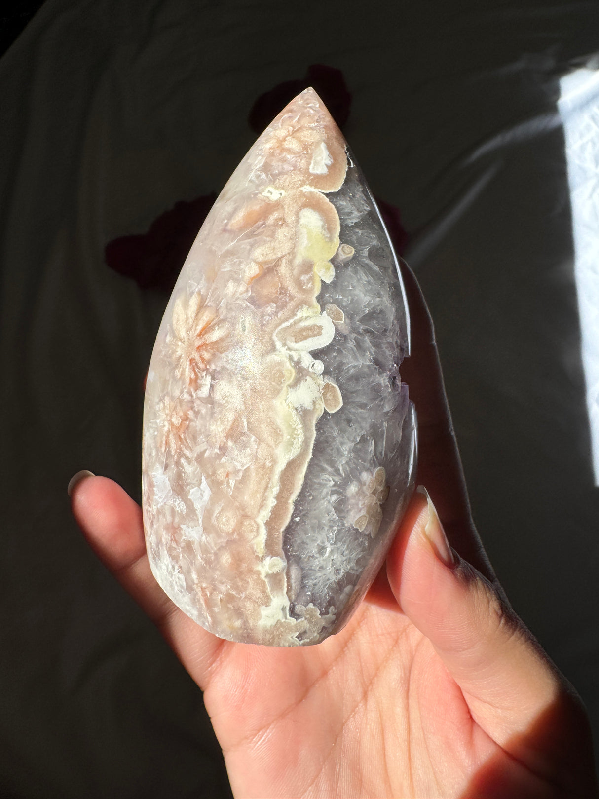 Flower Agate x Amethyst Flame