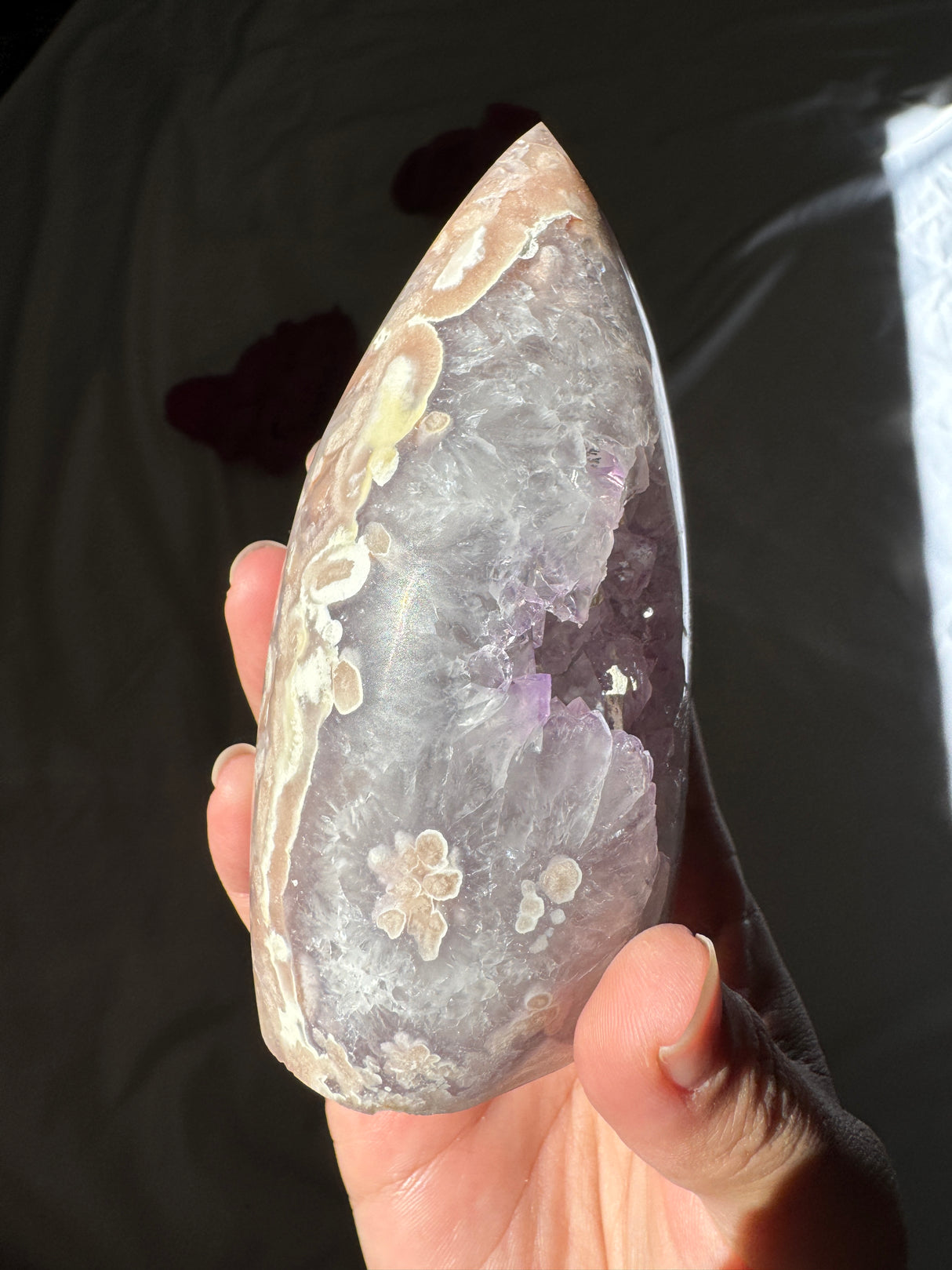 Flower Agate x Amethyst Flame