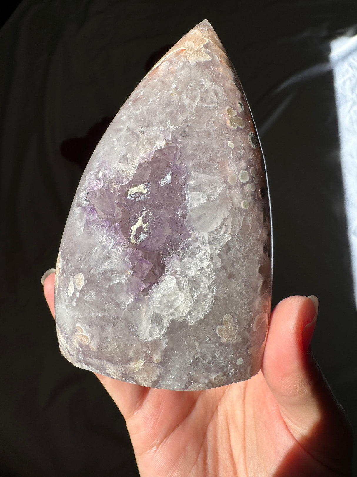 Flower Agate x Amethyst Flame