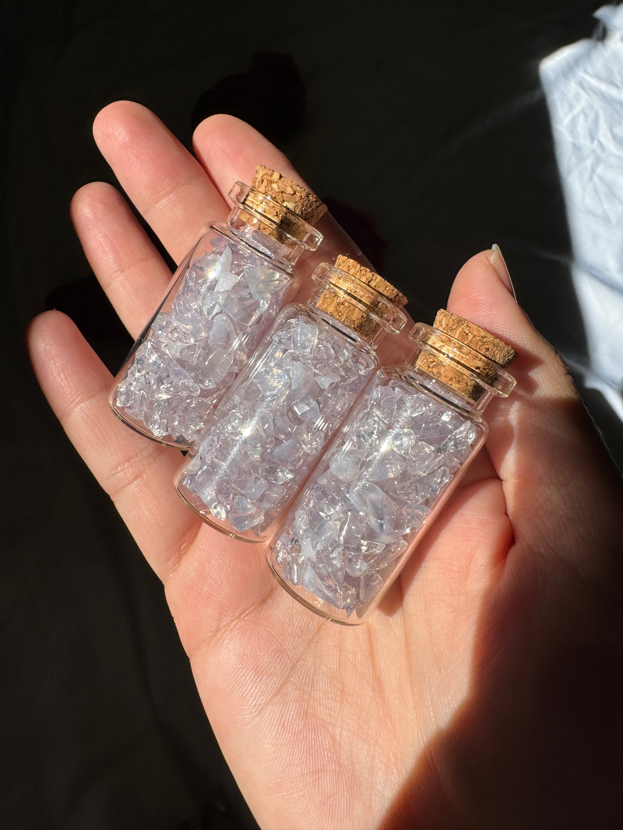 Lavender Moon Quartz Chip Bottle (1 piece)