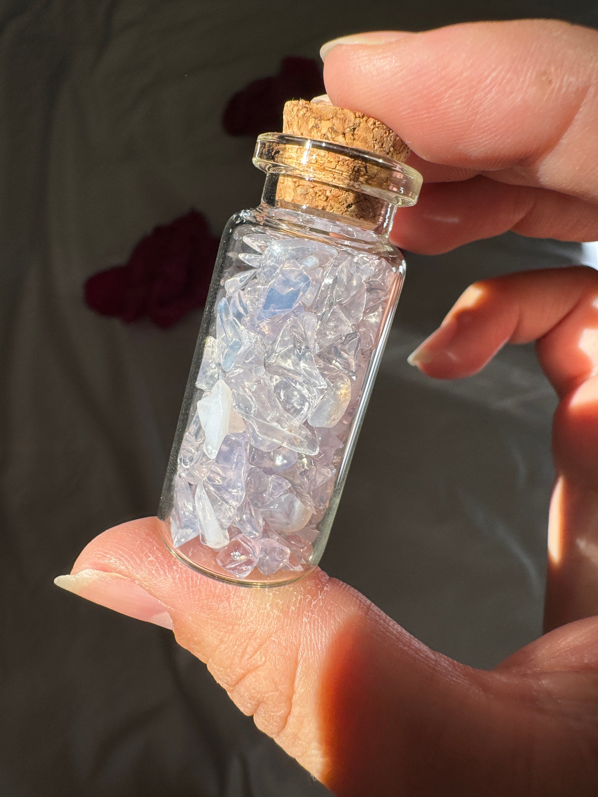 Lavender Moon Quartz Chip Bottle (1 piece)