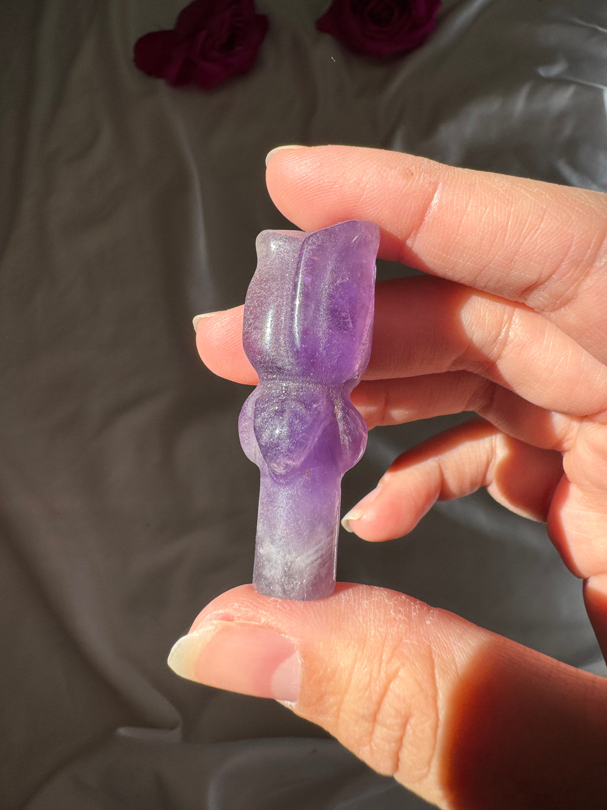 Amethyst Rose Carving (1 piece)