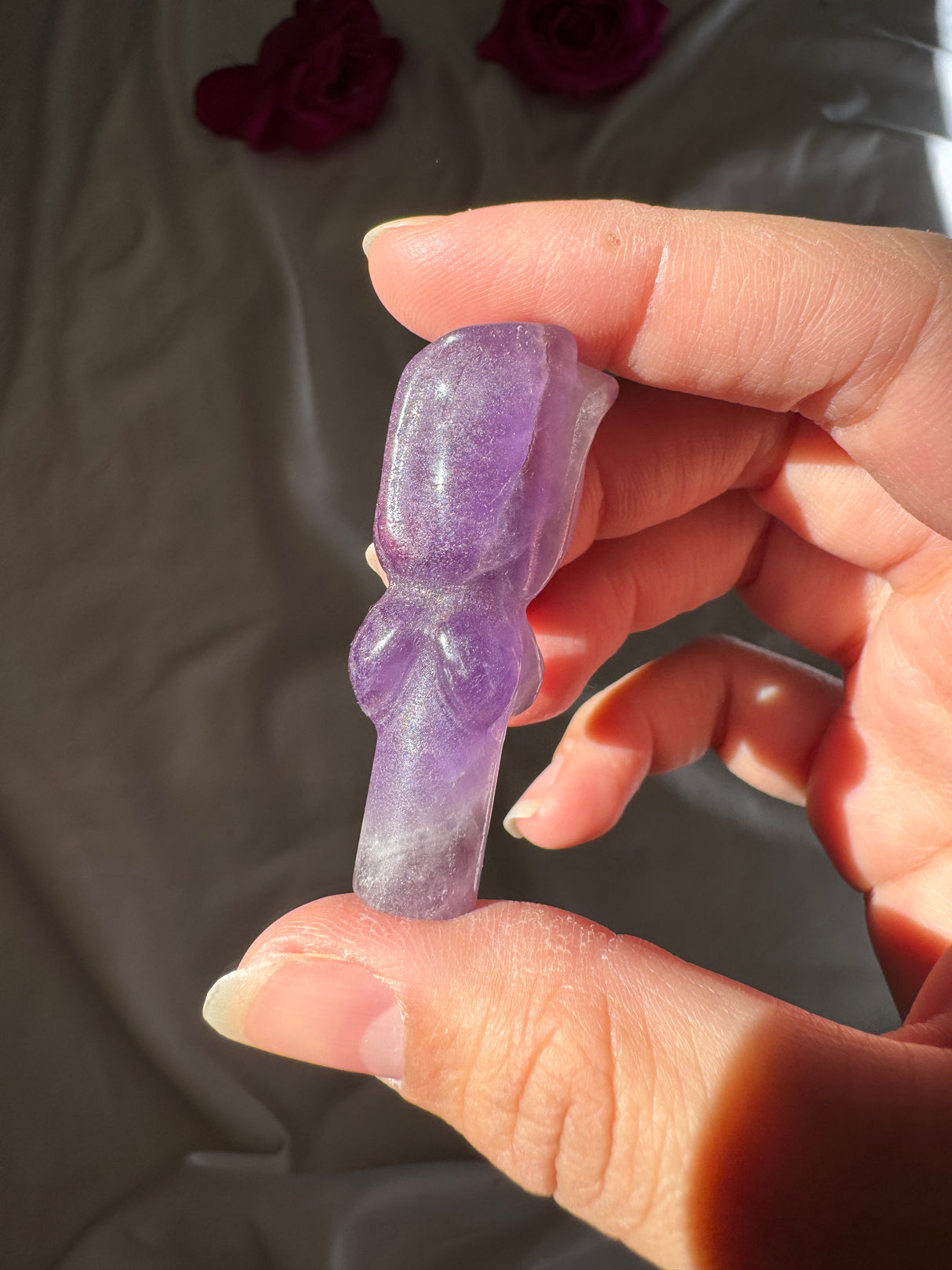 Amethyst Rose Carving (1 piece)