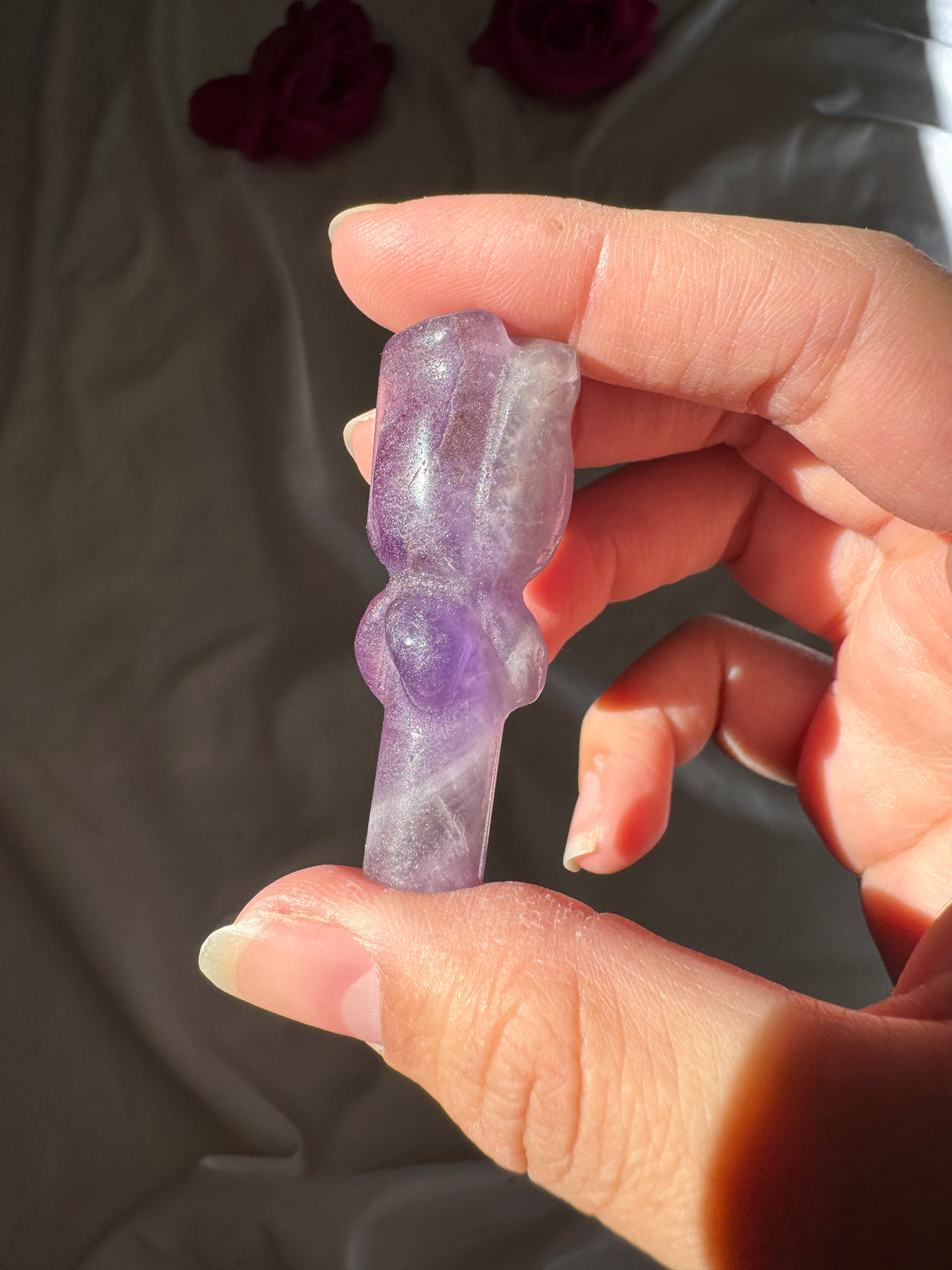 Amethyst Rose Carving (1 piece)