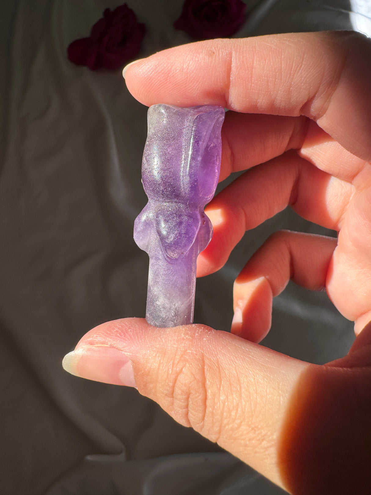 Amethyst Rose Carving (1 piece)