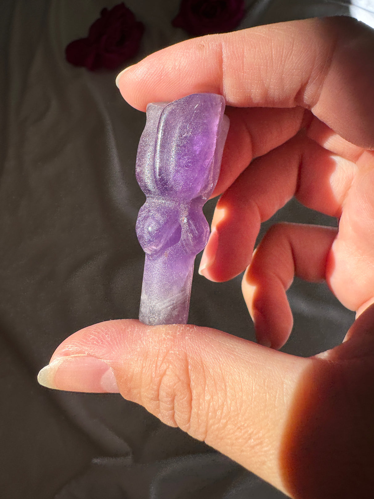 Amethyst Rose Carving (1 piece)