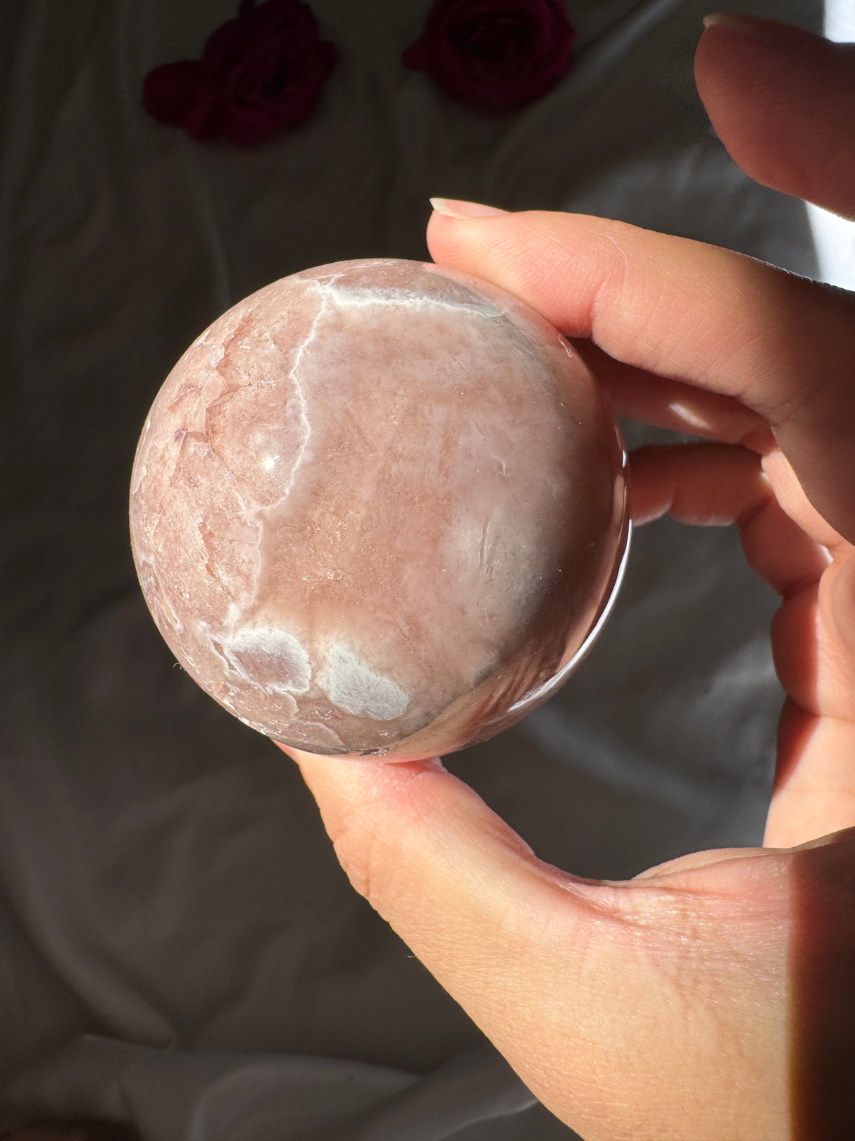 Pink Amethyst x Flower Agate Sphere