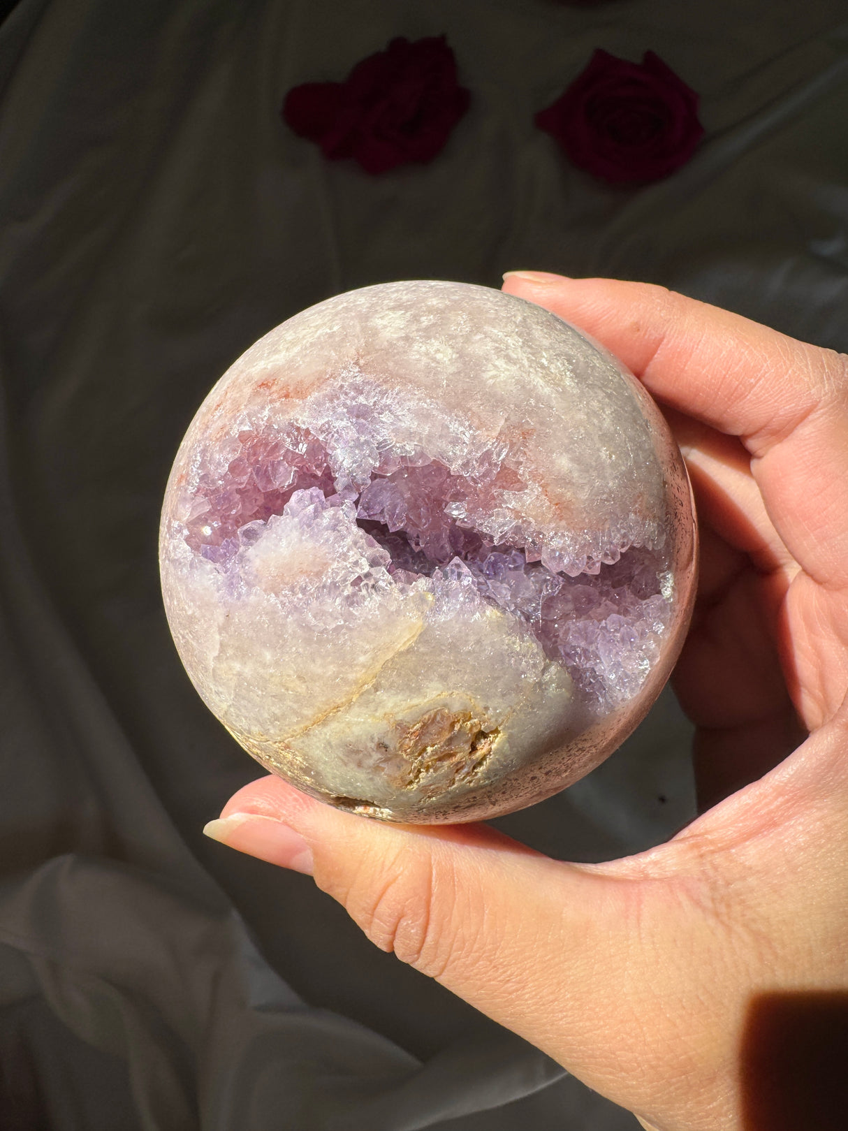 Pink and Purple Amethyst Sphere