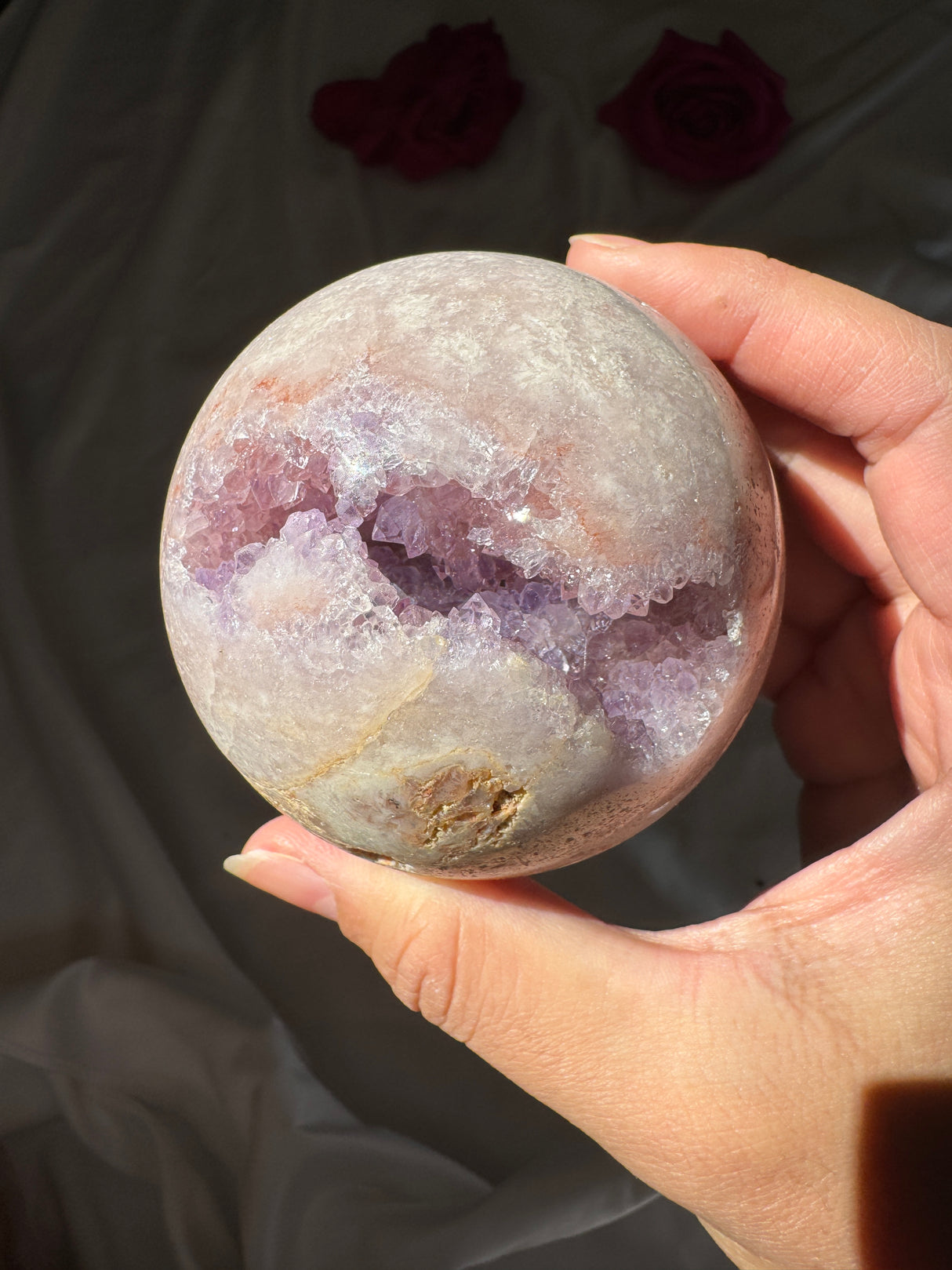 Pink and Purple Amethyst Sphere