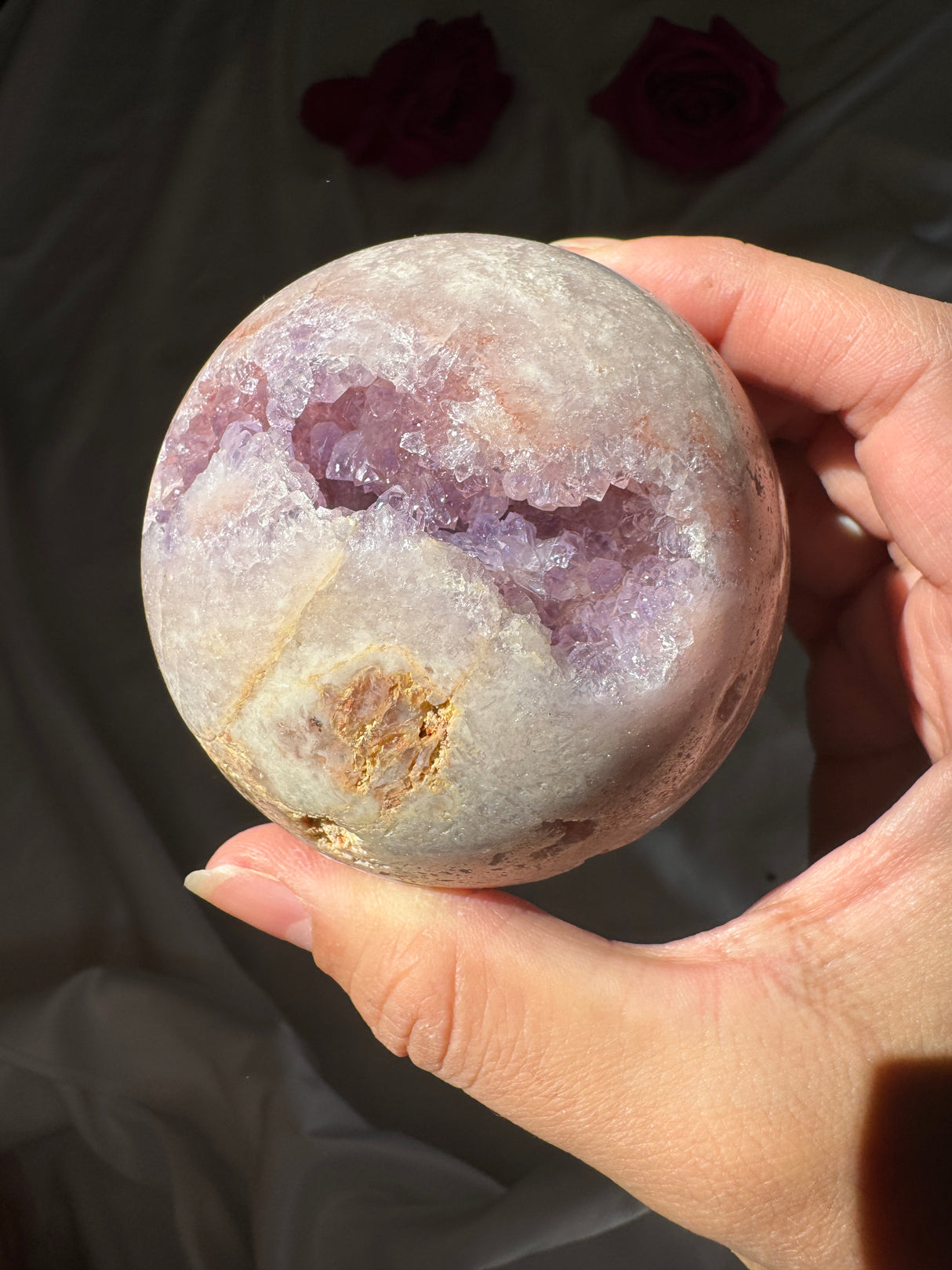Pink and Purple Amethyst Sphere