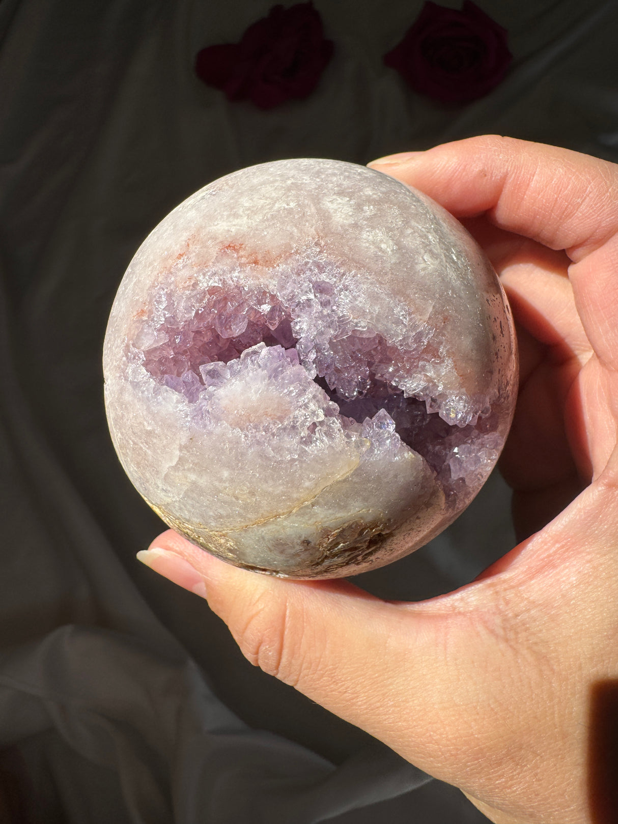 Pink and Purple Amethyst Sphere
