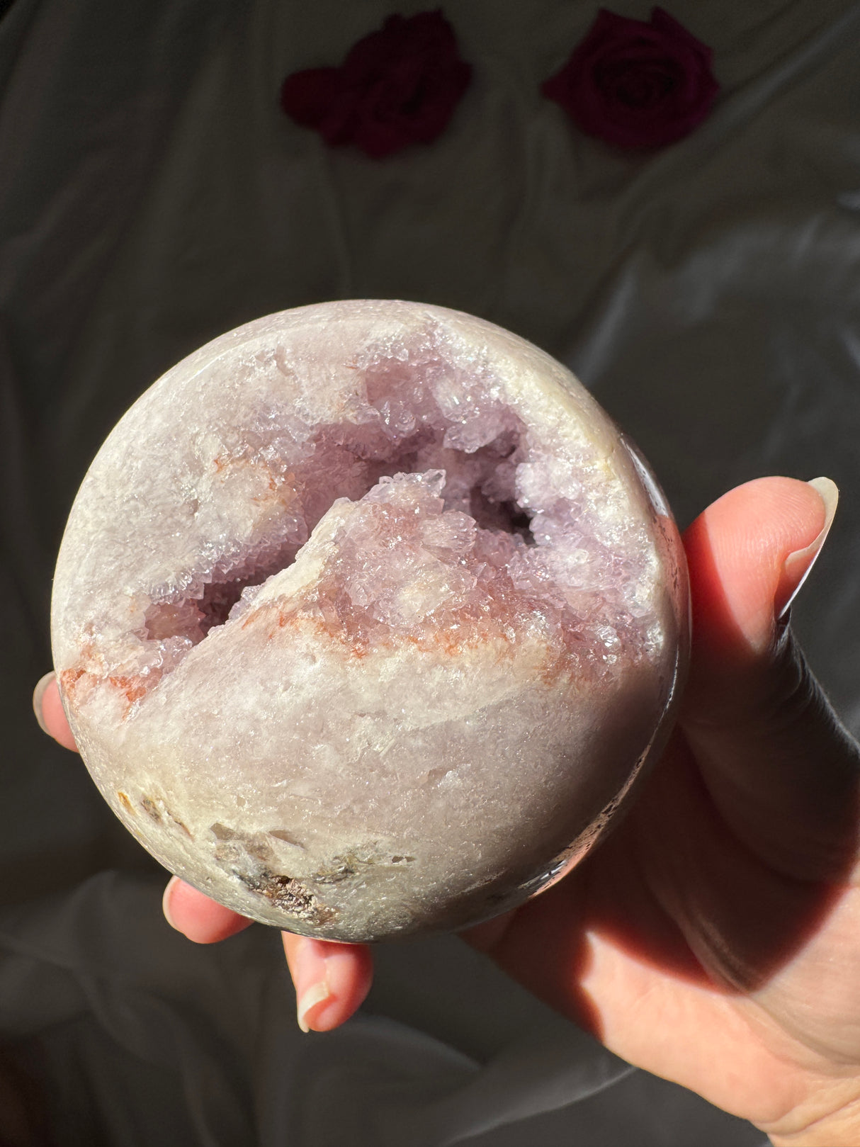 Pink and Purple Amethyst Sphere