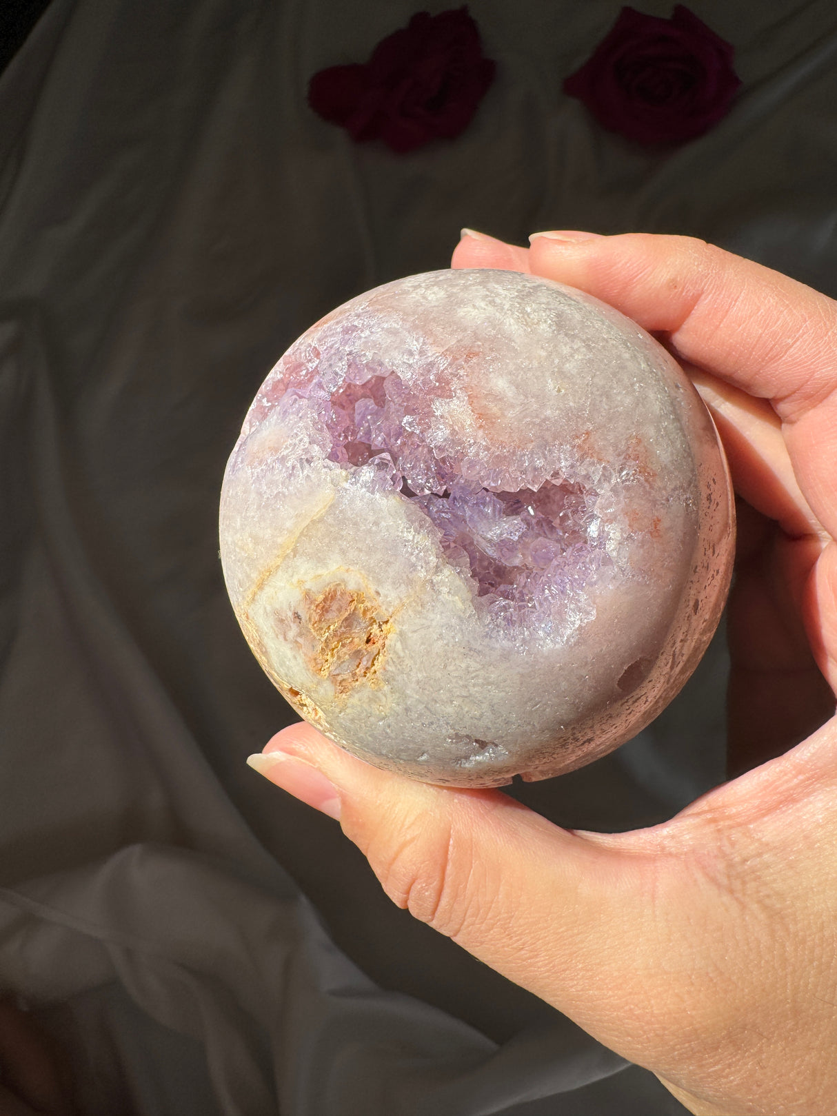 Pink and Purple Amethyst Sphere