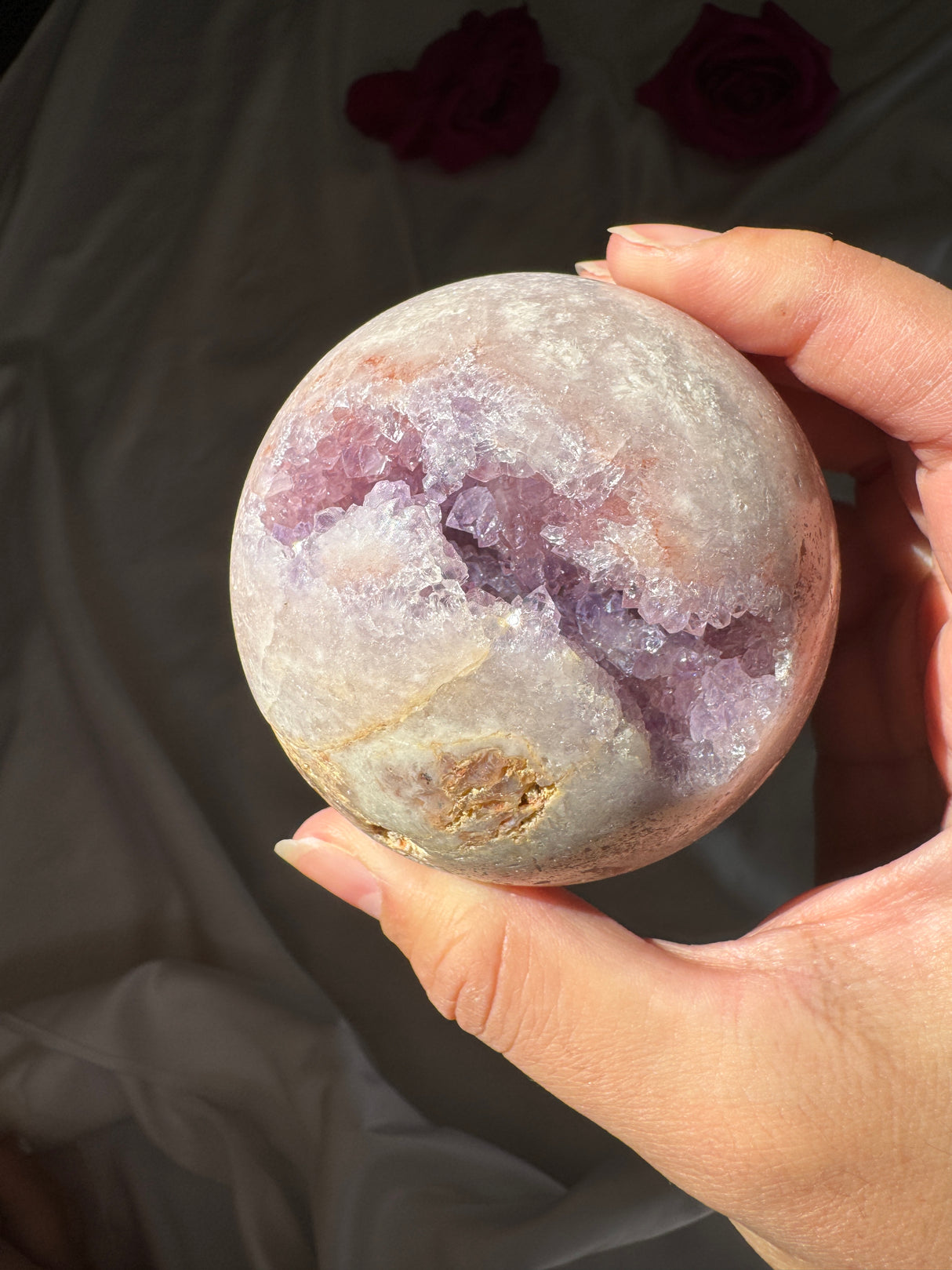 Pink and Purple Amethyst Sphere