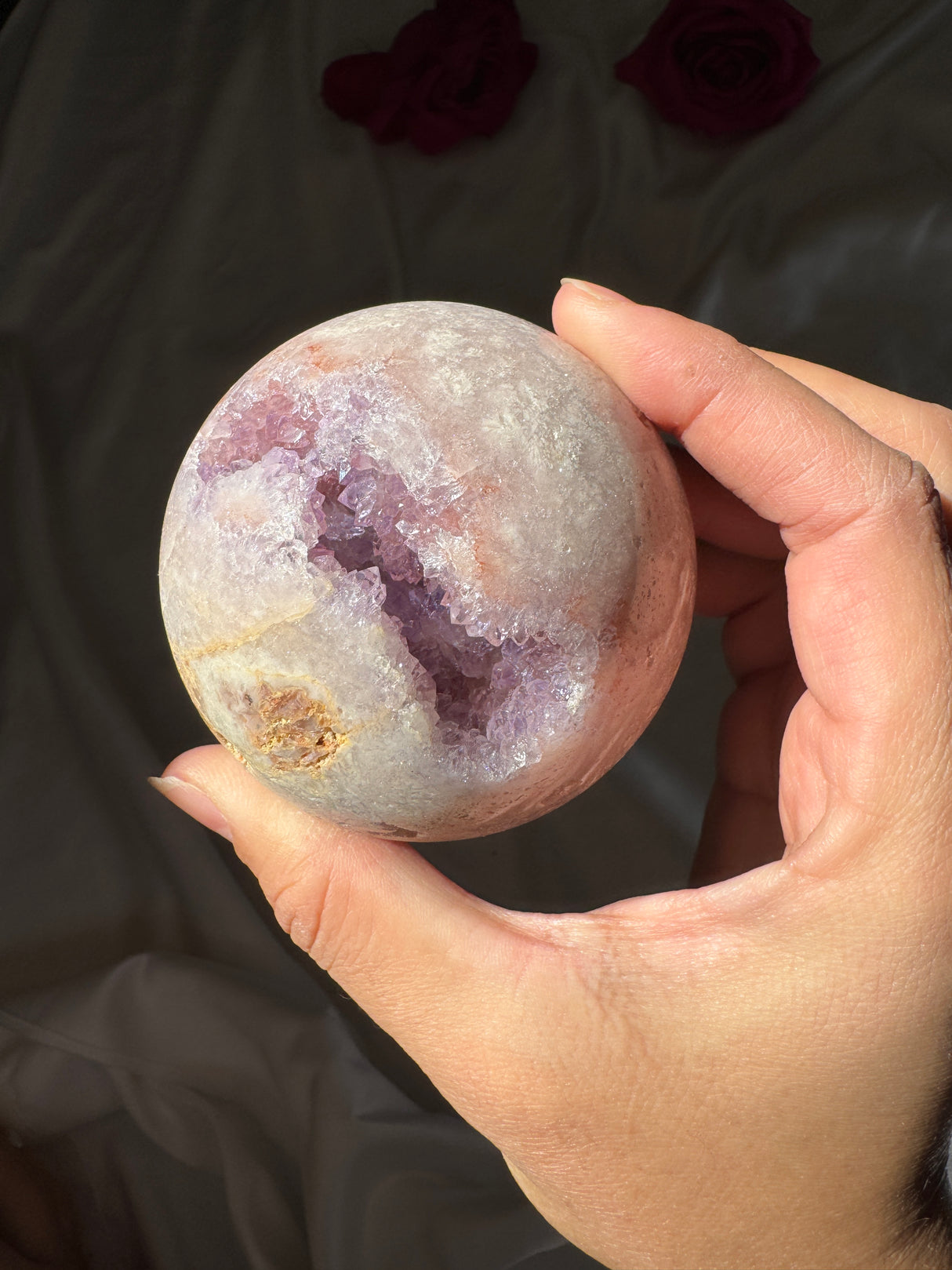 Pink and Purple Amethyst Sphere