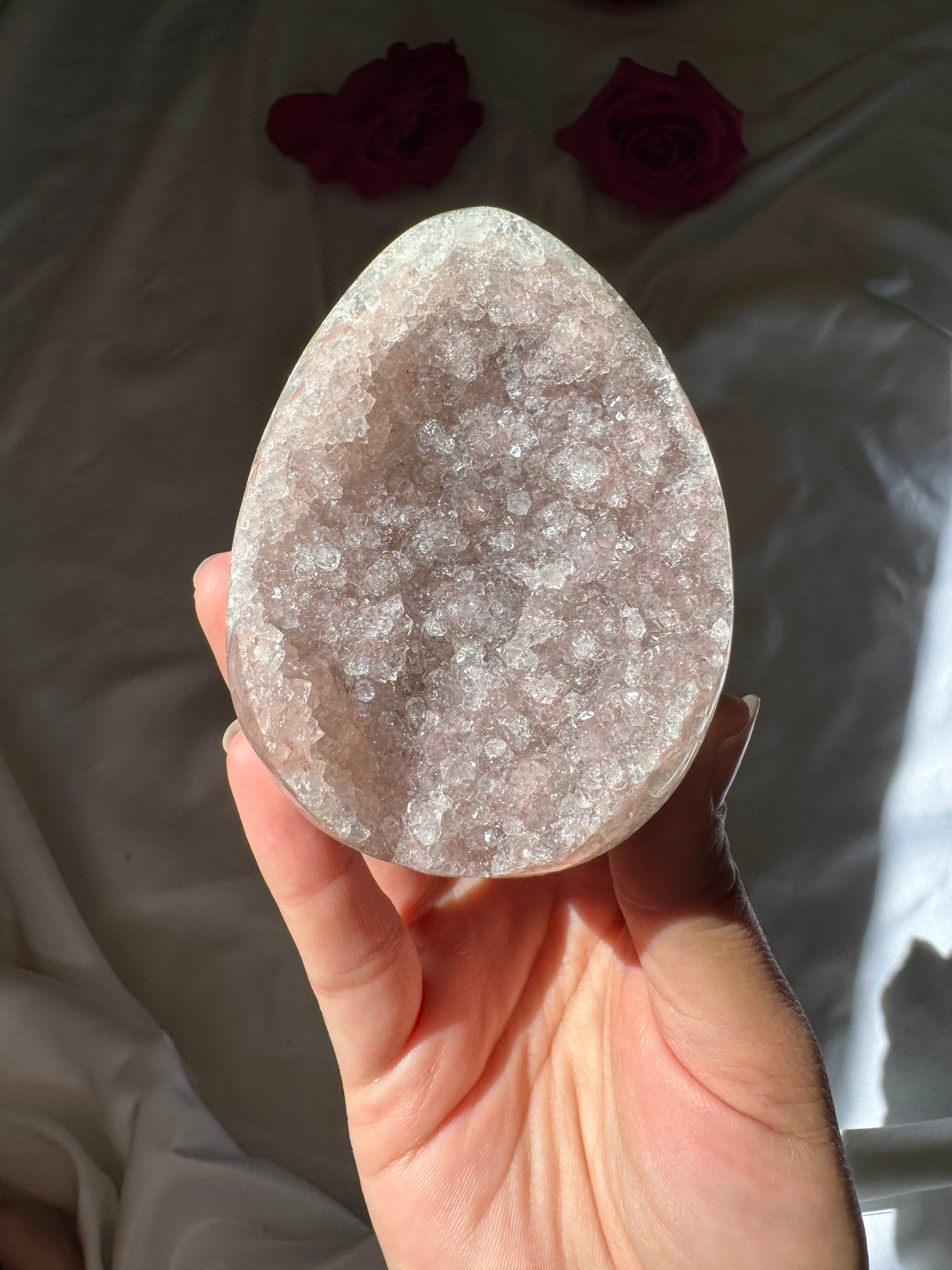Pink Rainbow Amethyst Egg