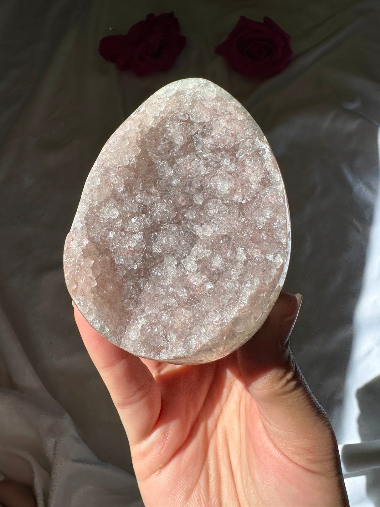 Pink Rainbow Amethyst Egg