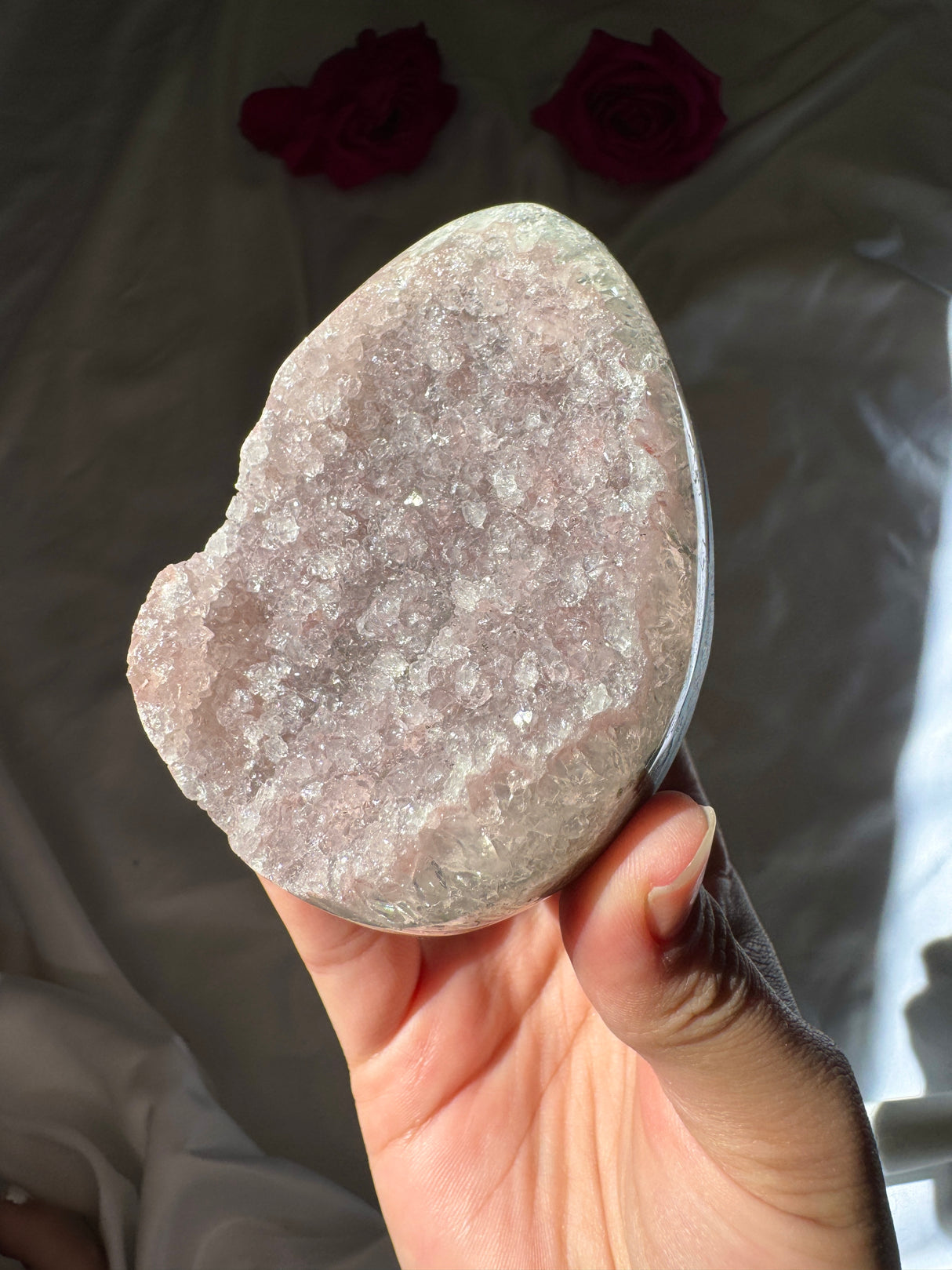 Pink Rainbow Amethyst Egg