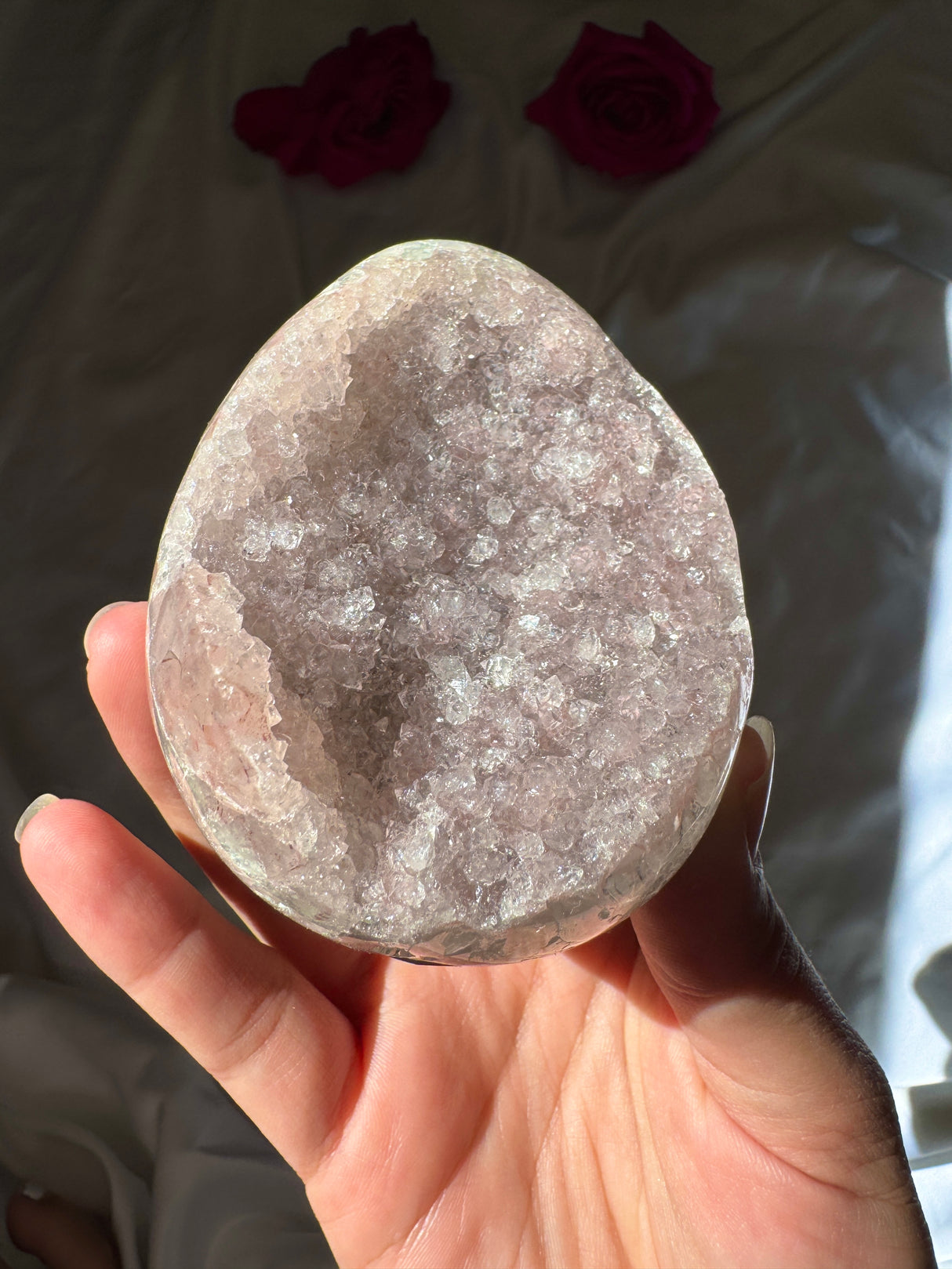 Pink Rainbow Amethyst Egg