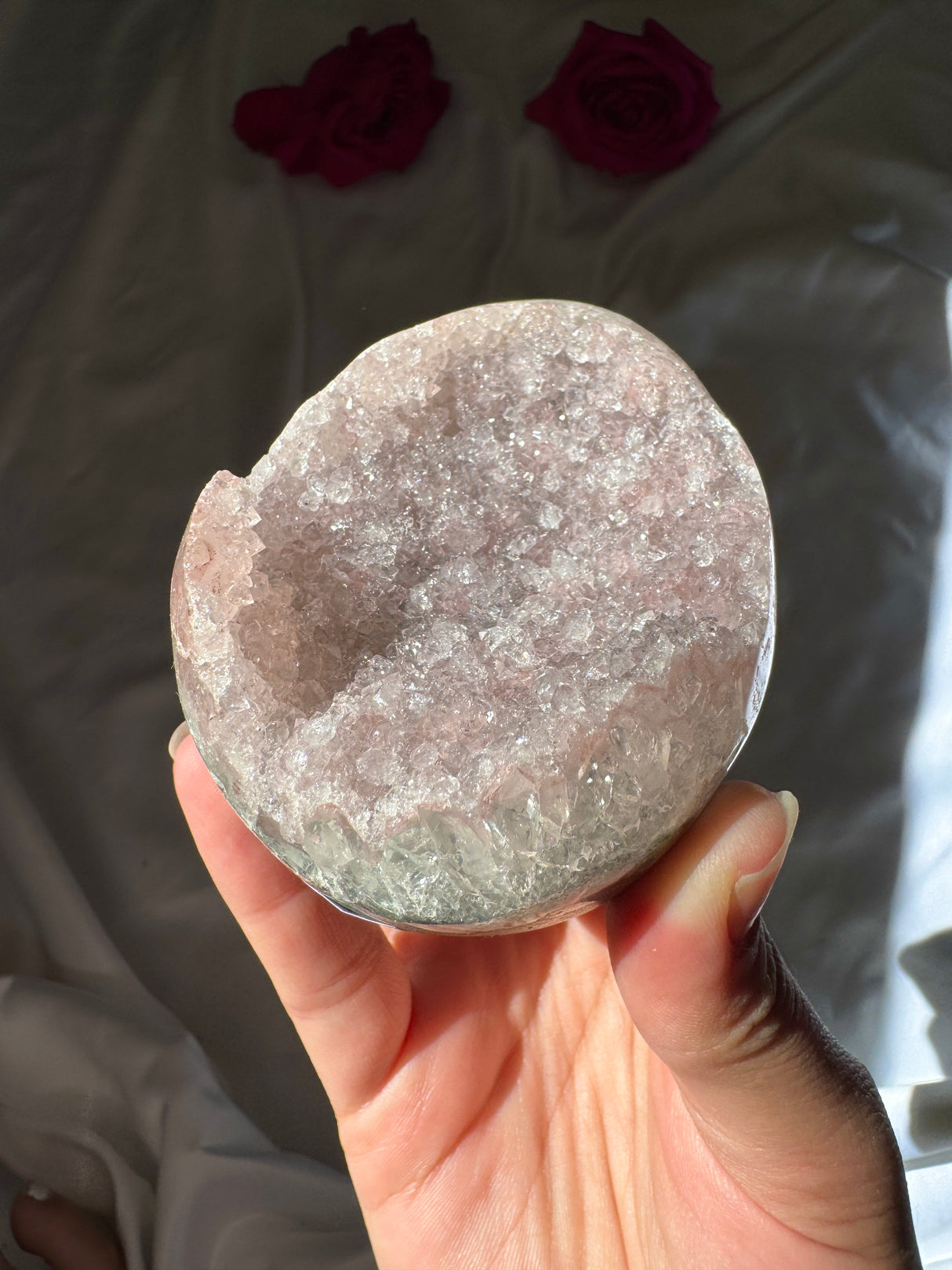 Pink Rainbow Amethyst Egg