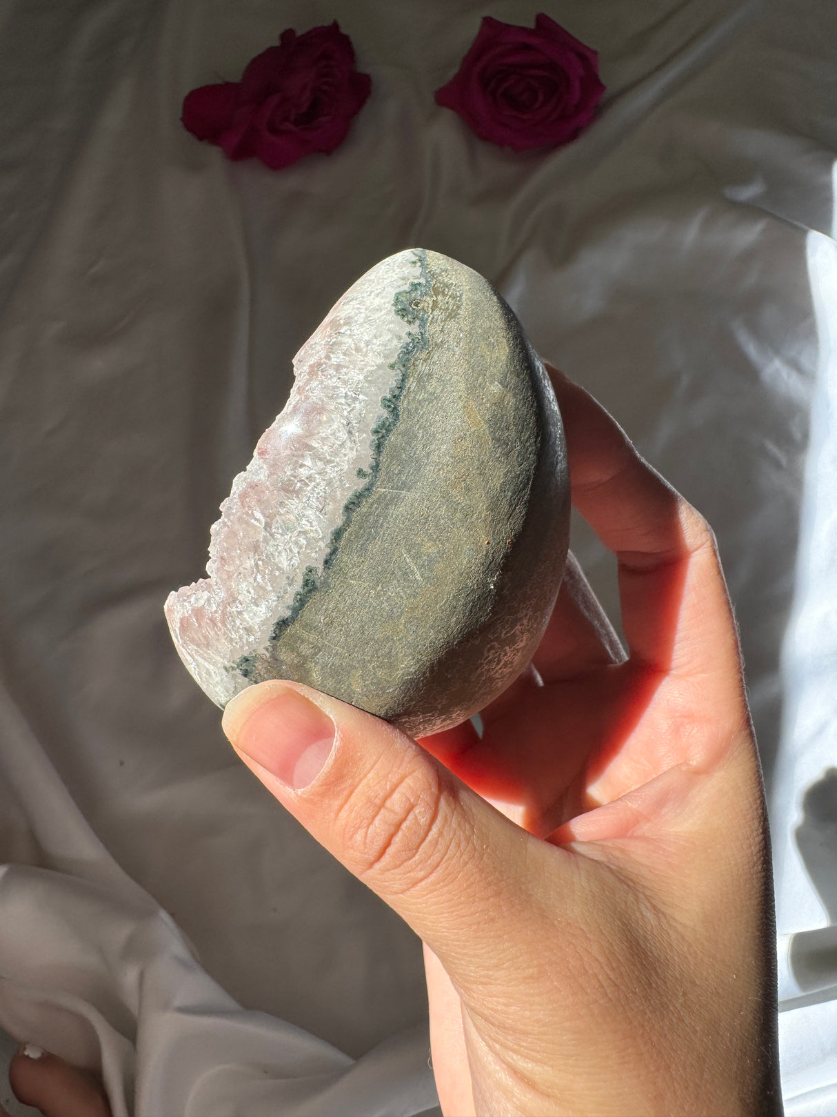 Pink Rainbow Amethyst Egg