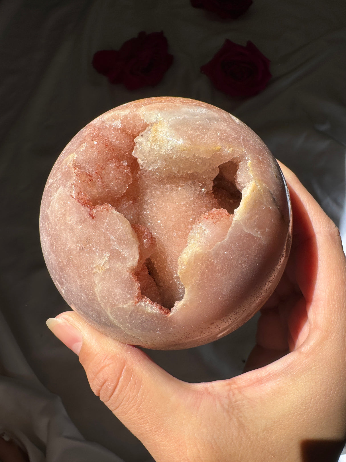 Druzy Pink Amethyst Sphere