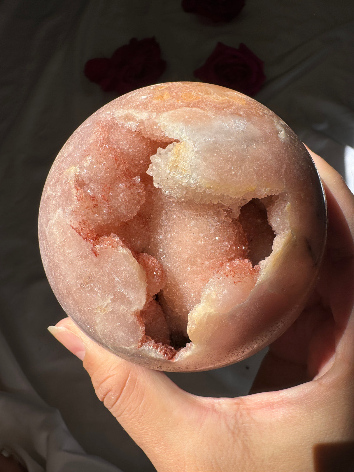 Druzy Pink Amethyst Sphere