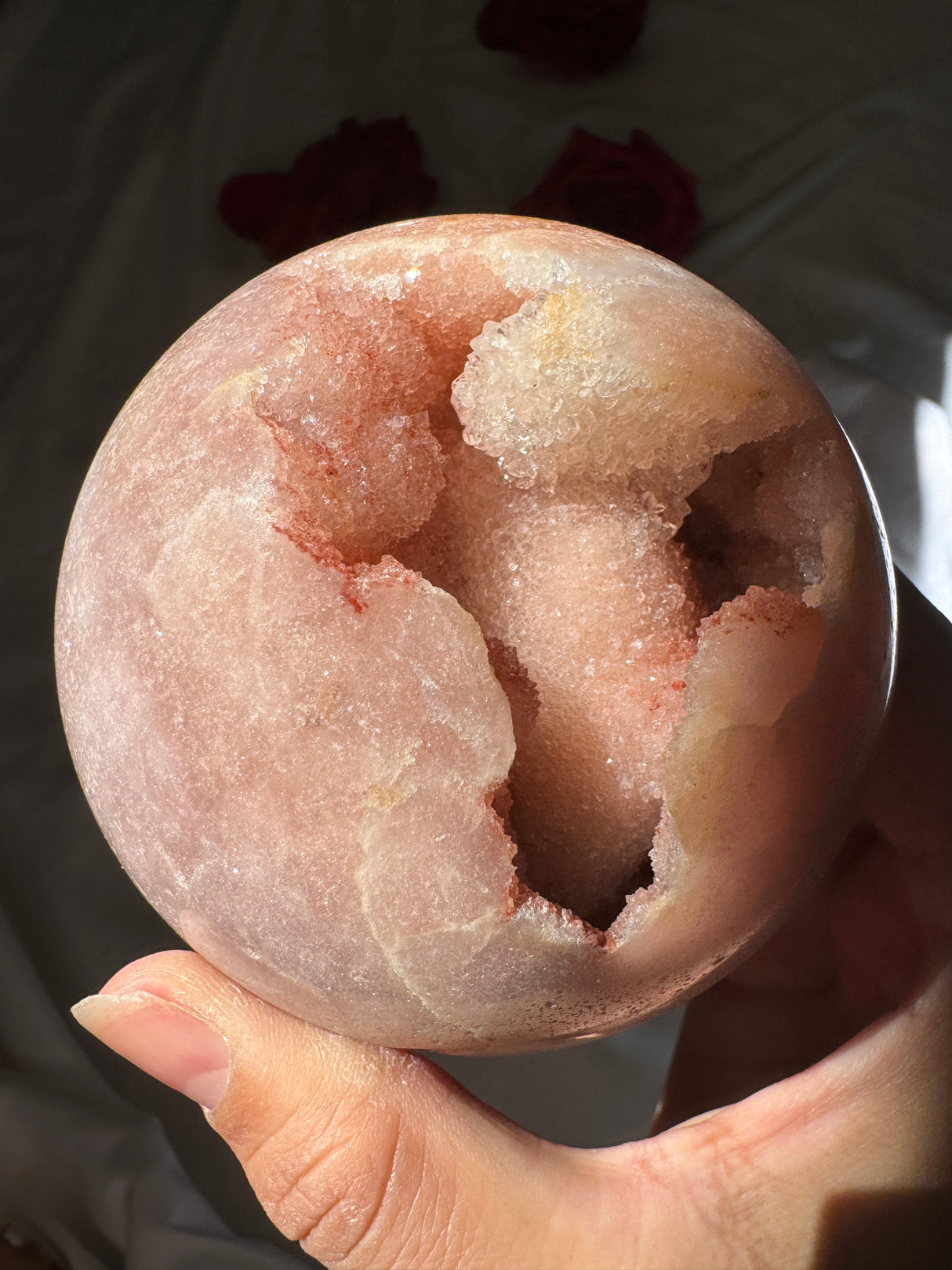 Druzy Pink Amethyst Sphere