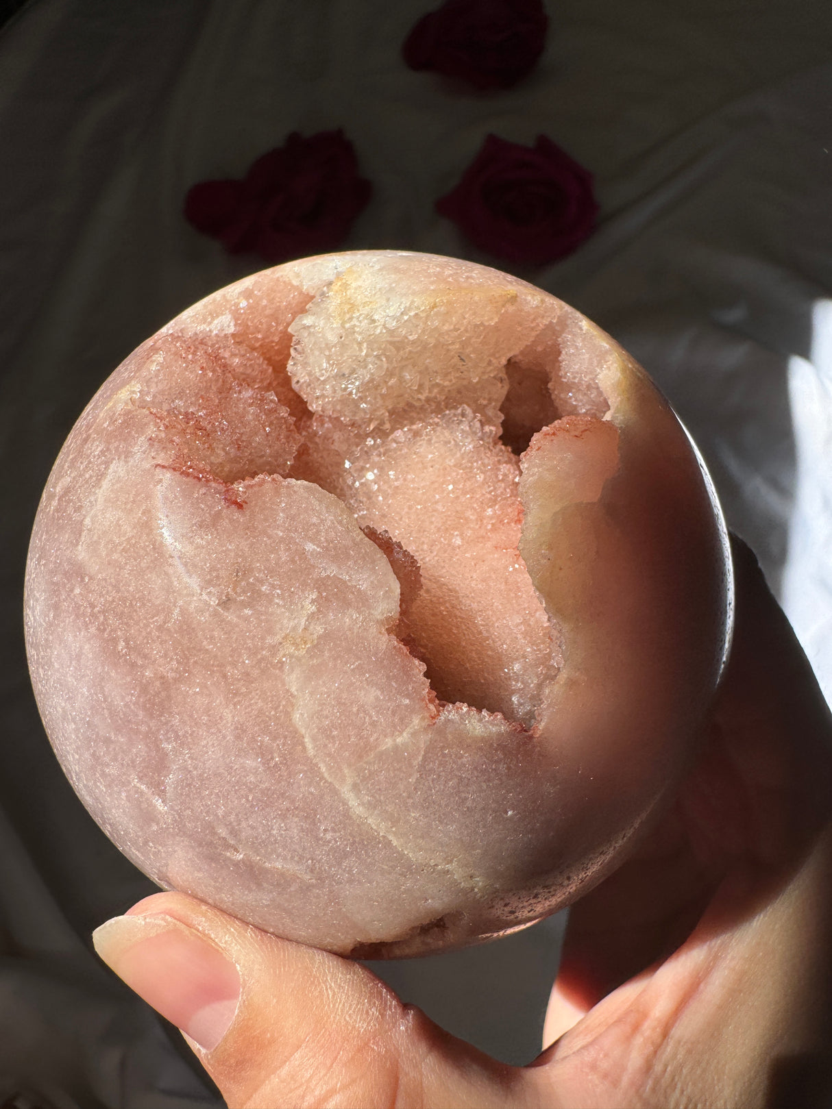 Druzy Pink Amethyst Sphere