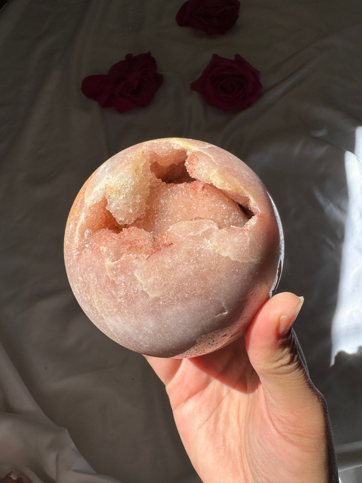 Druzy Pink Amethyst Sphere