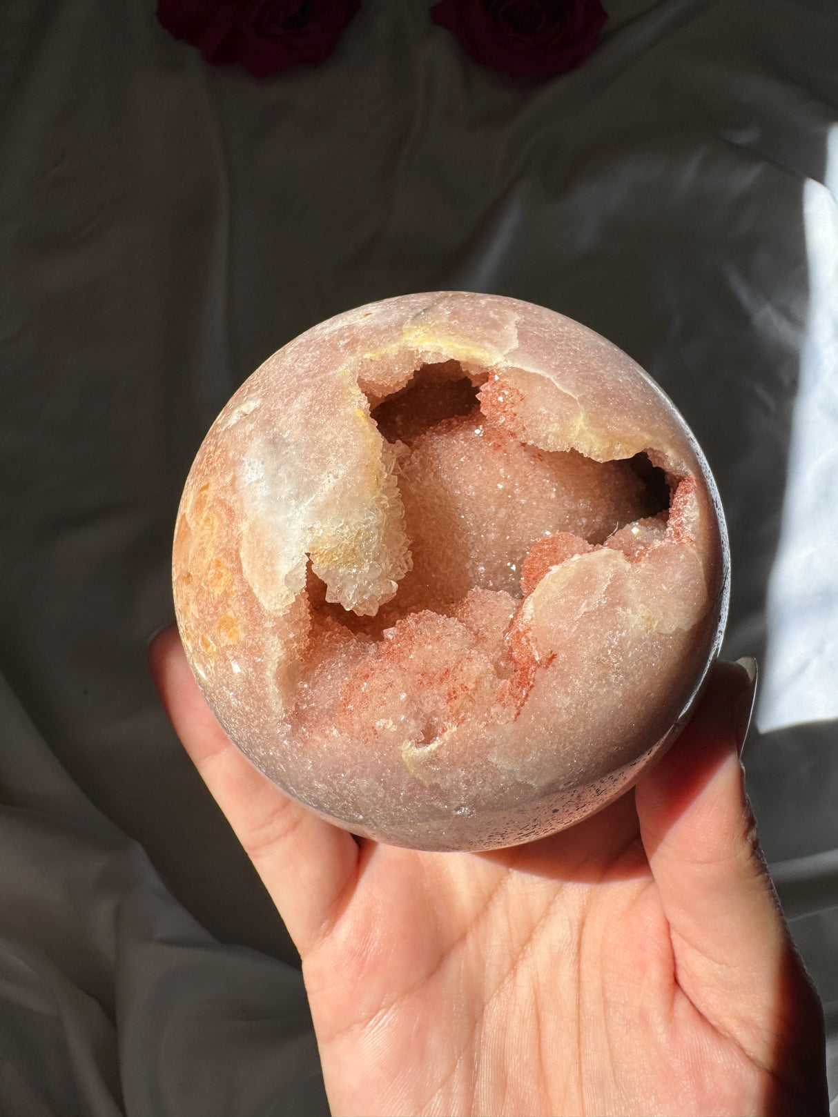 Druzy Pink Amethyst Sphere