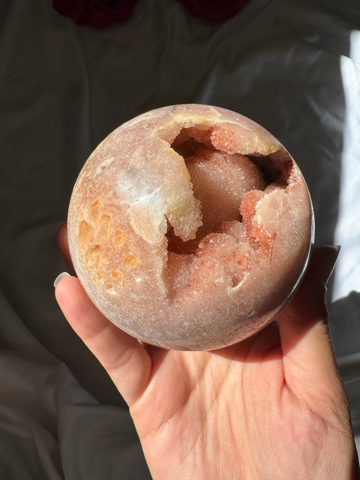 Druzy Pink Amethyst Sphere