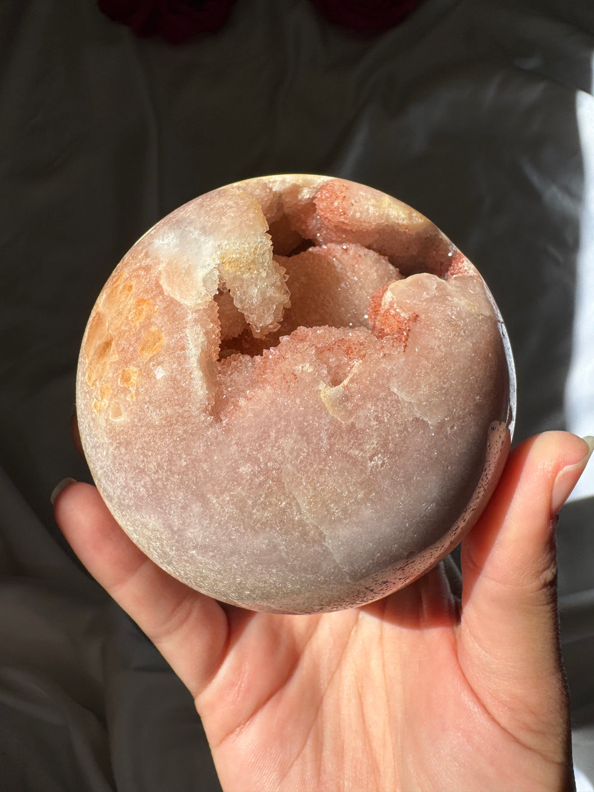 Druzy Pink Amethyst Sphere