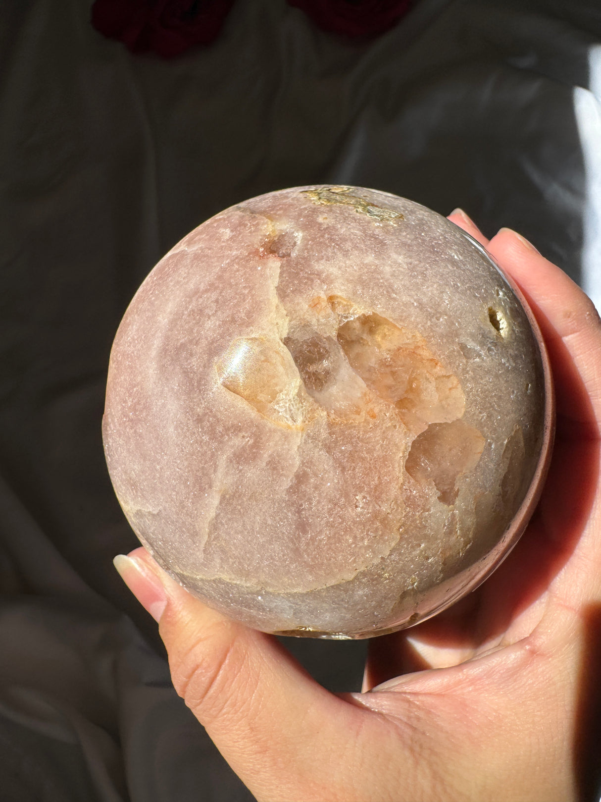 Druzy Pink Amethyst Sphere